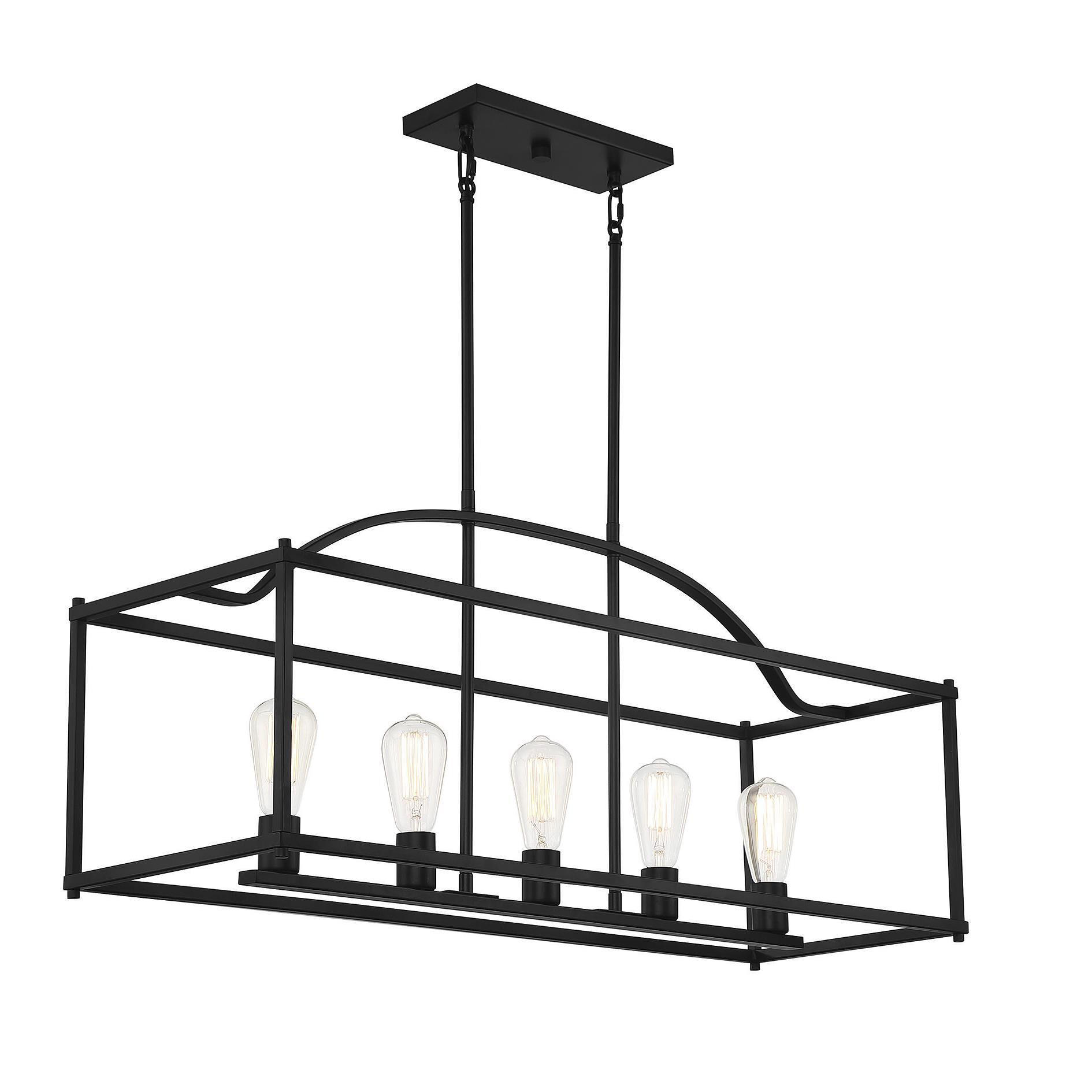 Palladian 38 Inch 5 Light Linear Suspension Light by Savoy House