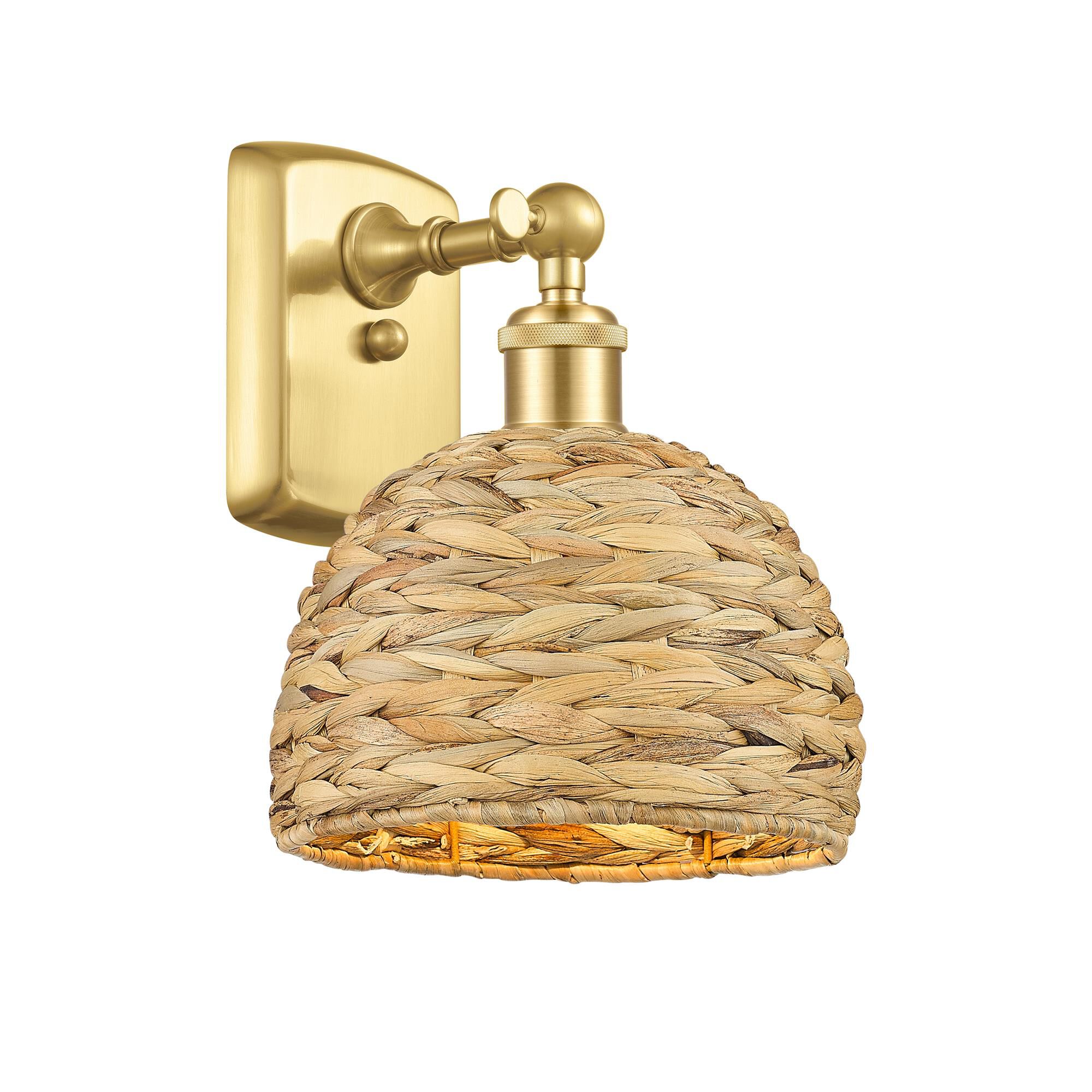 Shown in Satin Gold finish and Natural shade