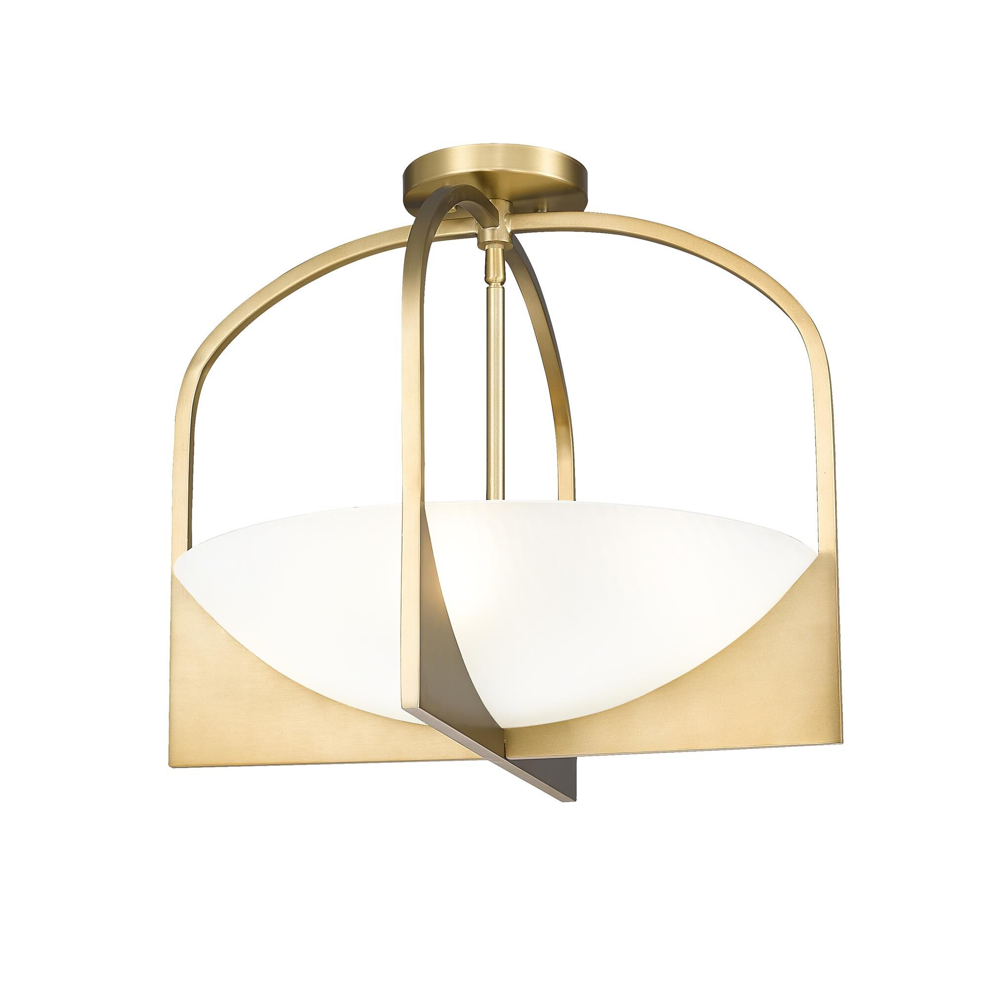 Shown in Modern Gold finish and Sand Blast glass and Sand Blast shade