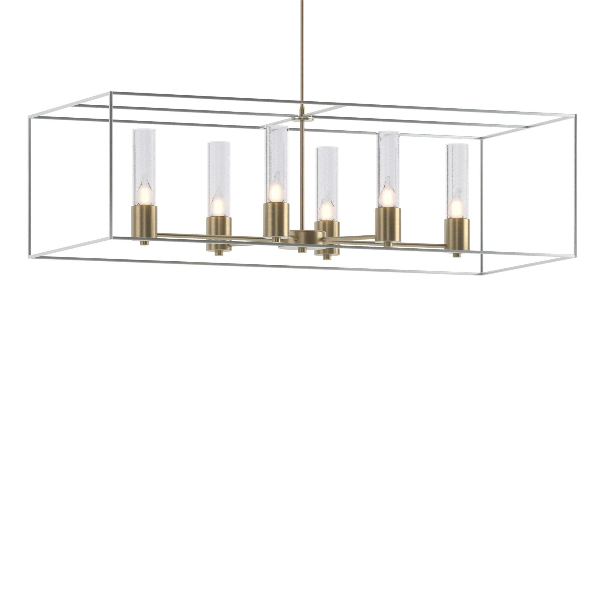 Shown in Soft Gold finish and Clear glass and Vintage Platinum accent