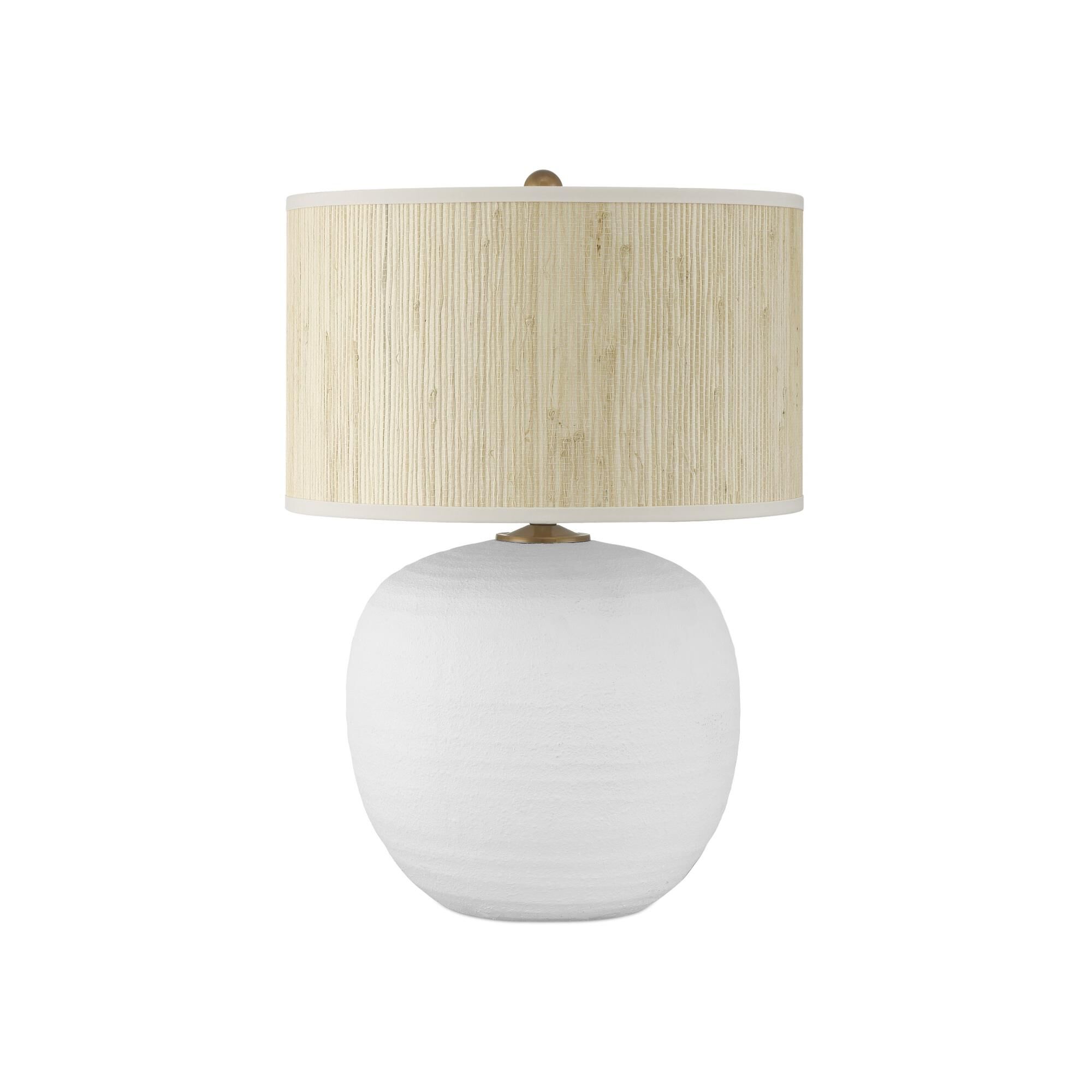 Shown in Textured White finish and Beige/Natural Straw/Hardback/Single Fold shade