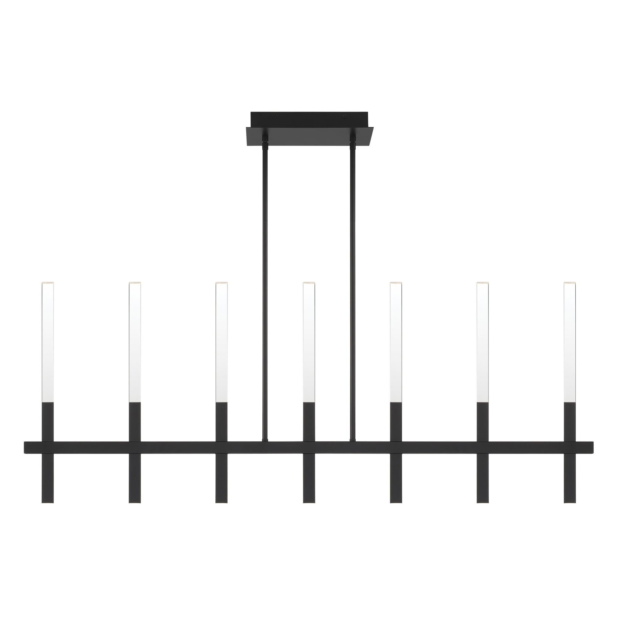 Shown in Black finish and Clear Crystal glass