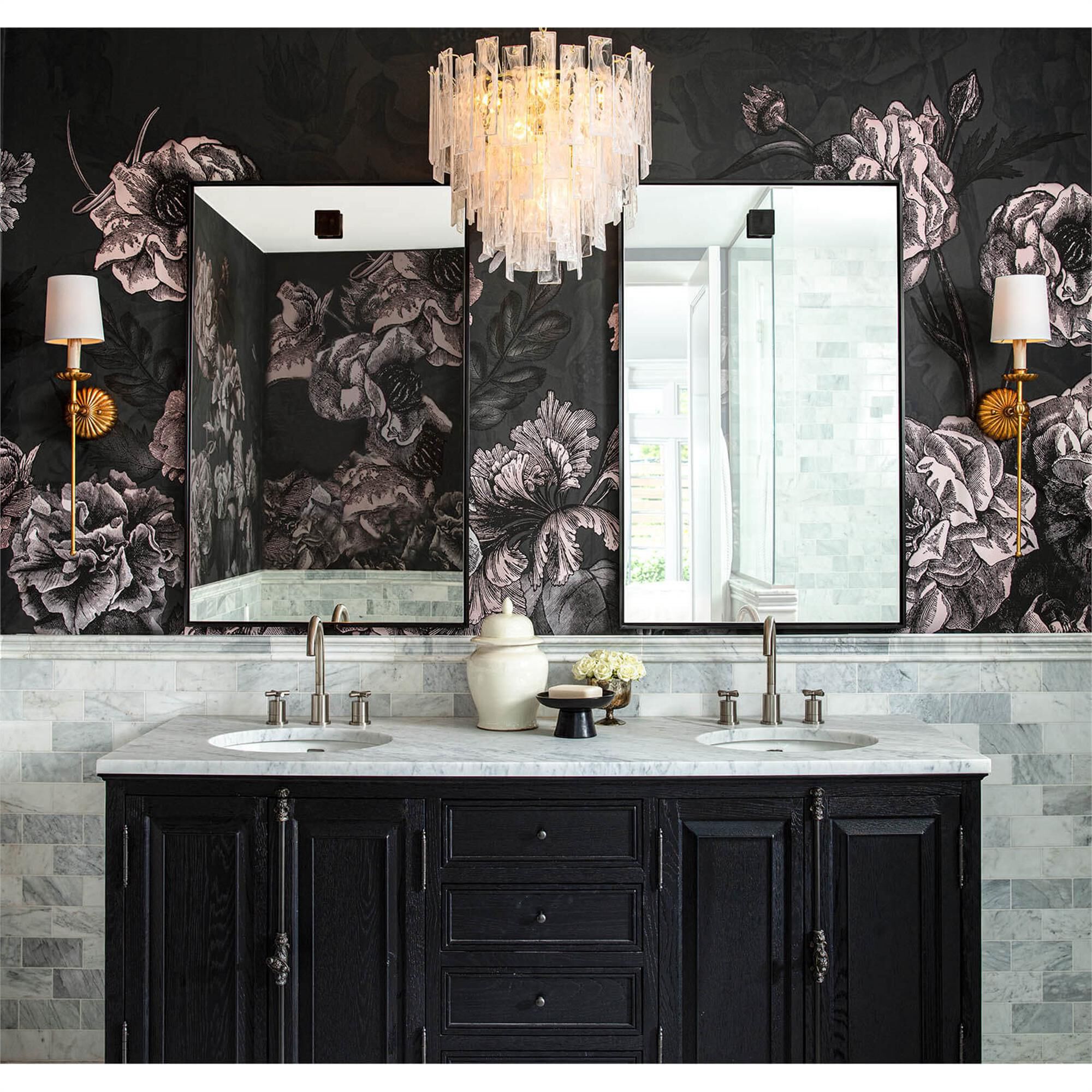 Shown in Antique Gold Leaf finish and Linen shade
