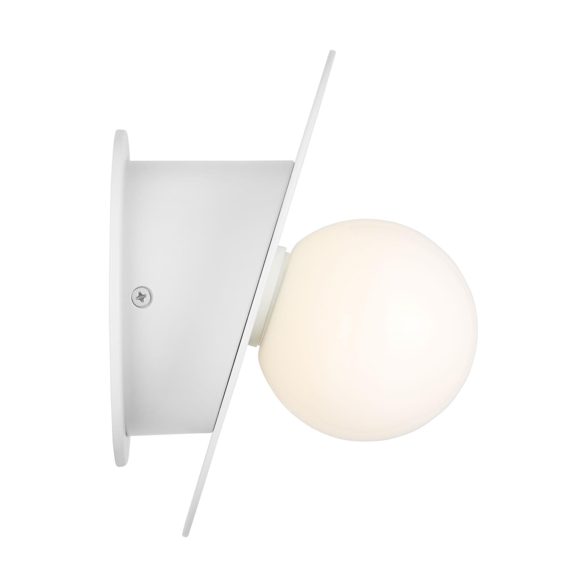 Shown in Matte White finish and Milk glass