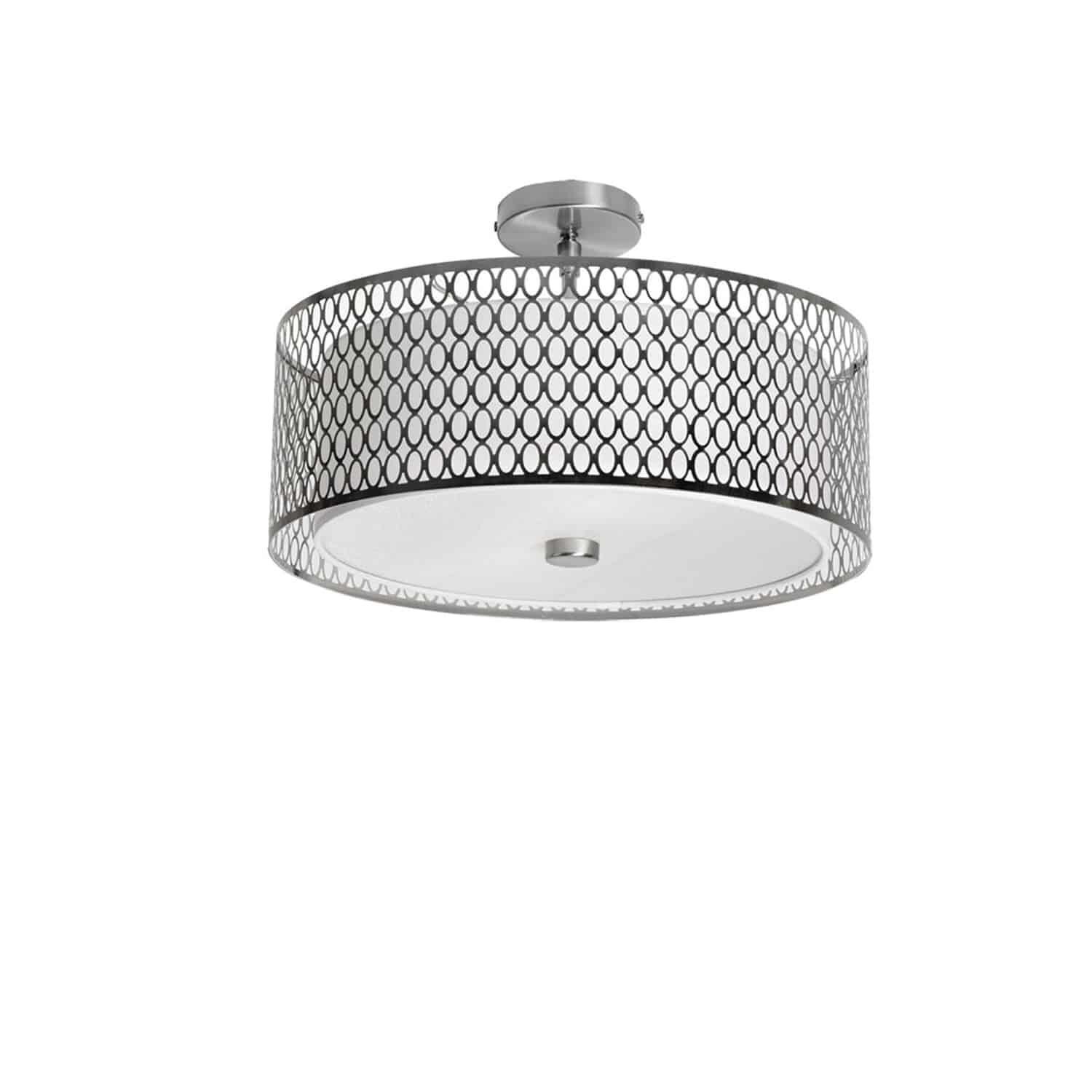 17 Inch 3 Light Semi Flush Mount by Dainolite