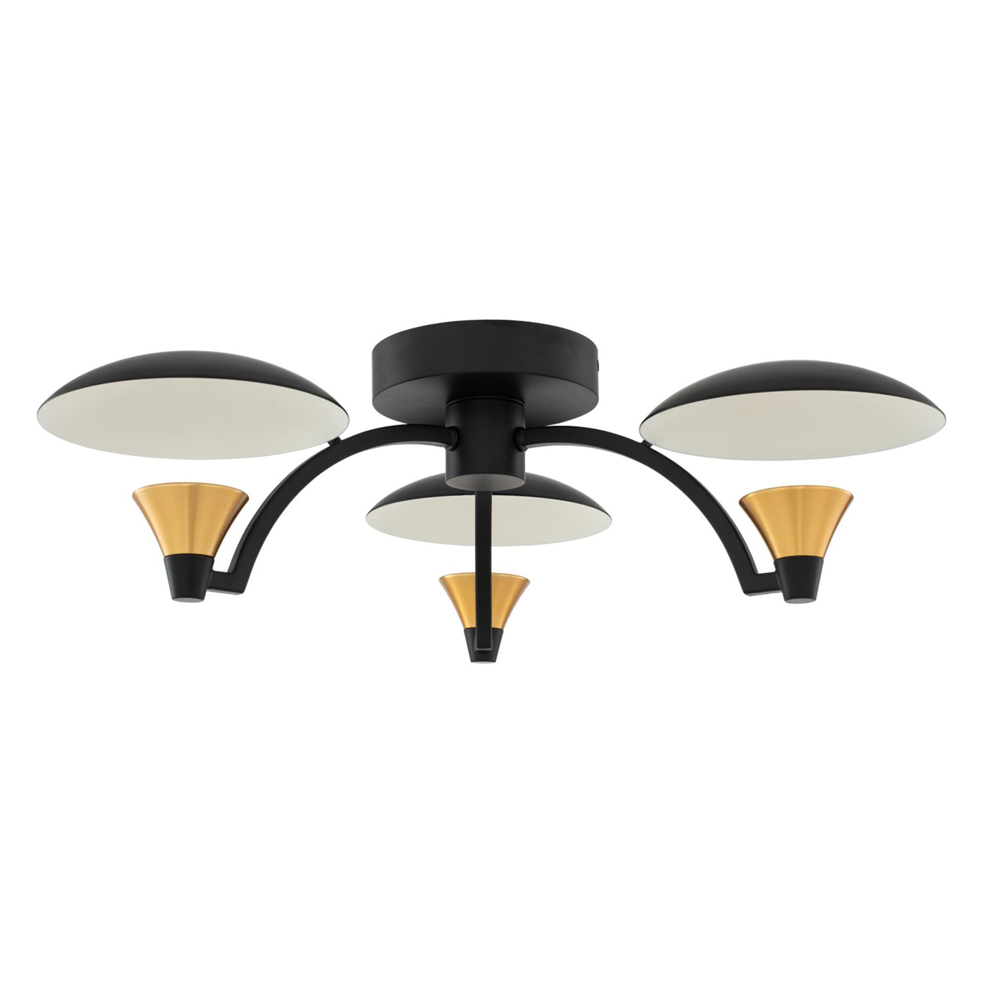 Redding 19 Inch 3 Light LED Semi Flush Mount by Kalco Lighting