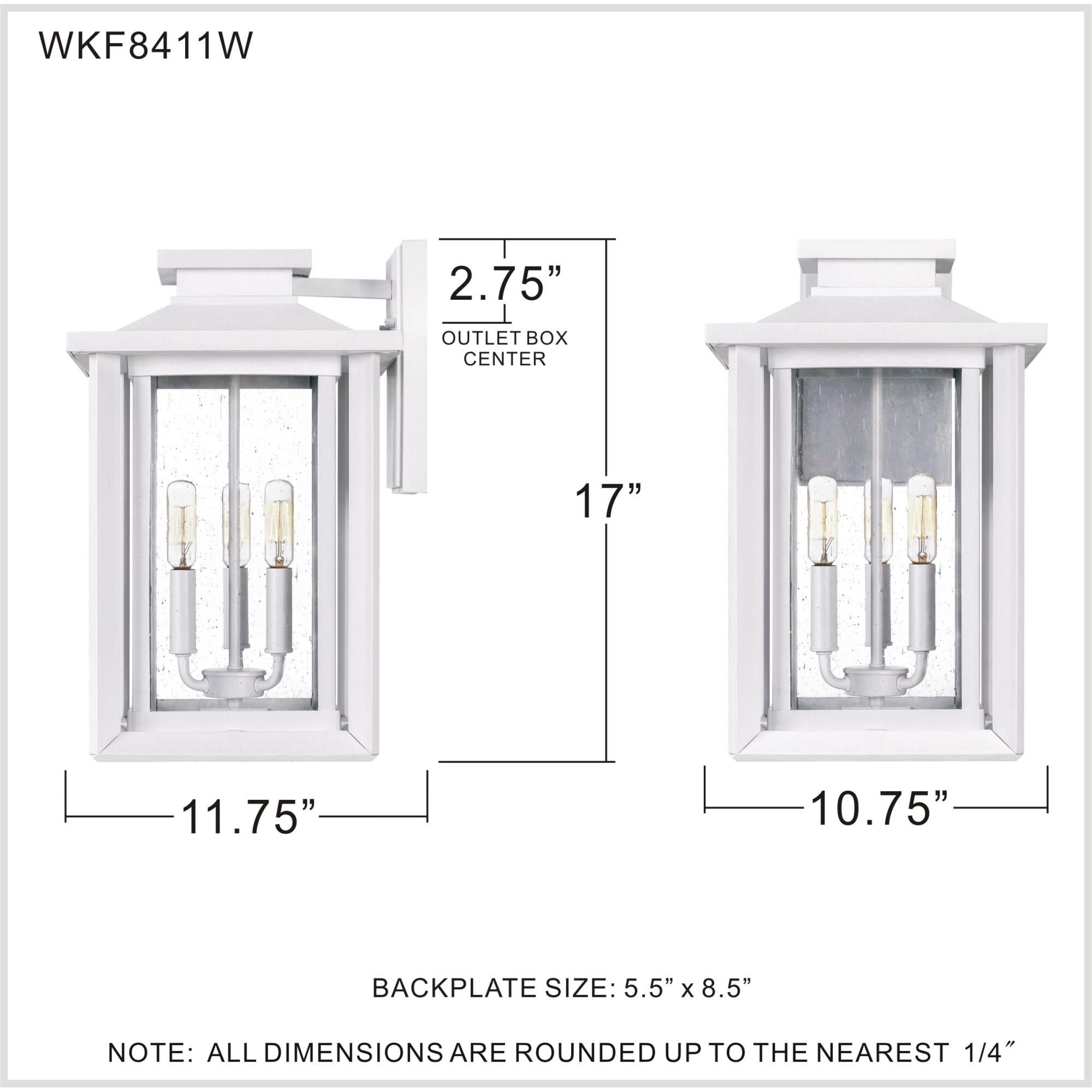 Wakefield 17 Inch Tall 3 Light Outdoor Wall Light by Quoizel