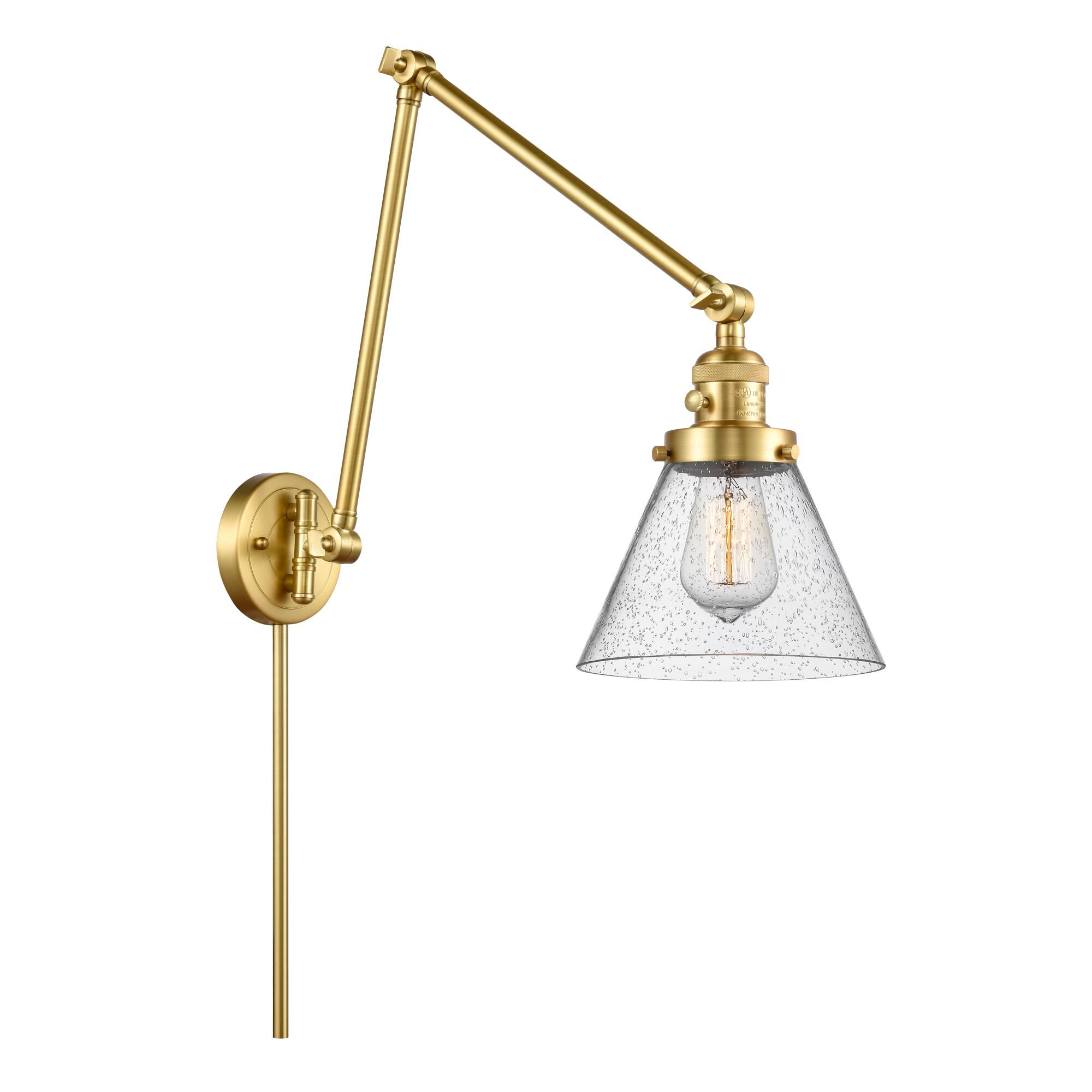 Bruno Marashlian Large Cone LED Wall Swing Lamp by Innovations Lighting