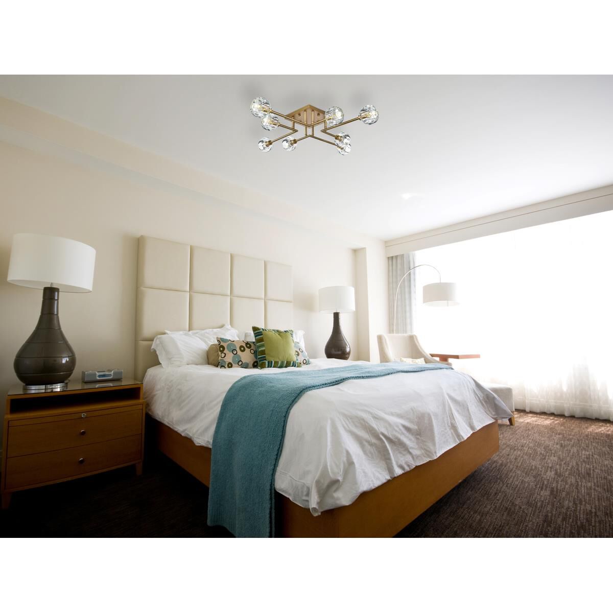 Shown in Satin Gold finish and Clear Royal Cut crystal