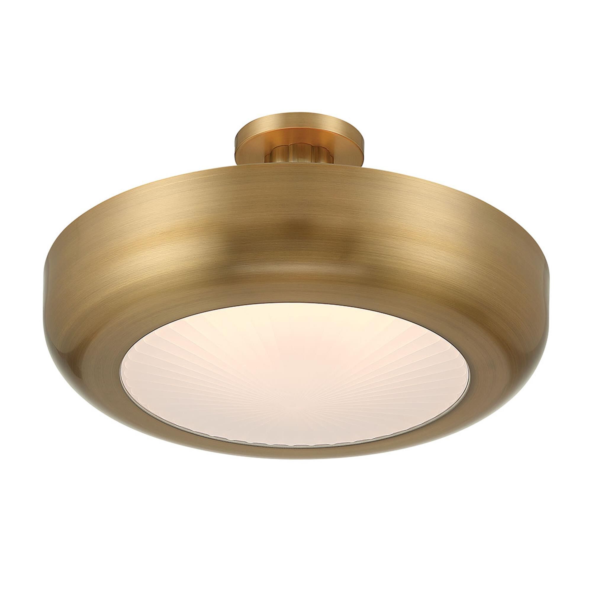 Shown in Antique Brass finish and Etched glass