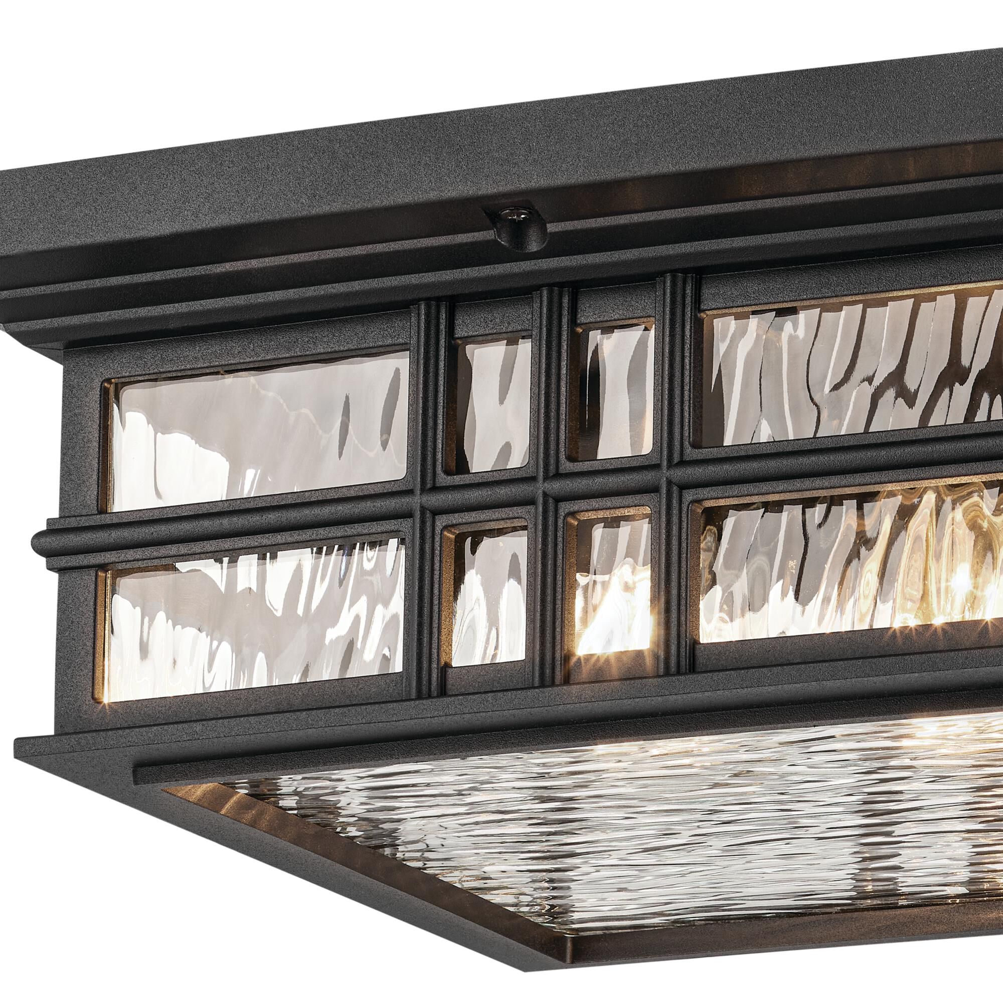Beacon Square 12 Inch Outdoor Flush Mount,