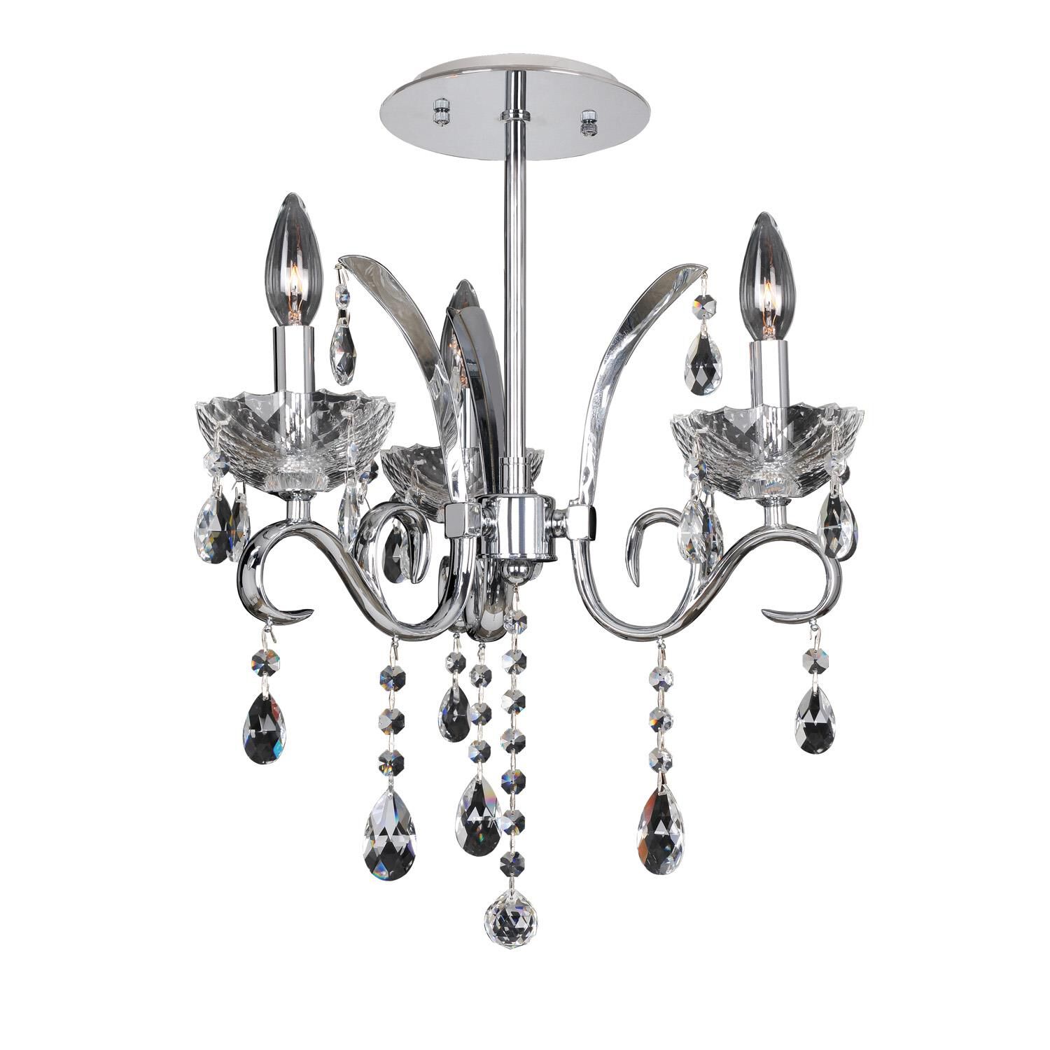Shown in Chrome finish and Firenze Clear crystal