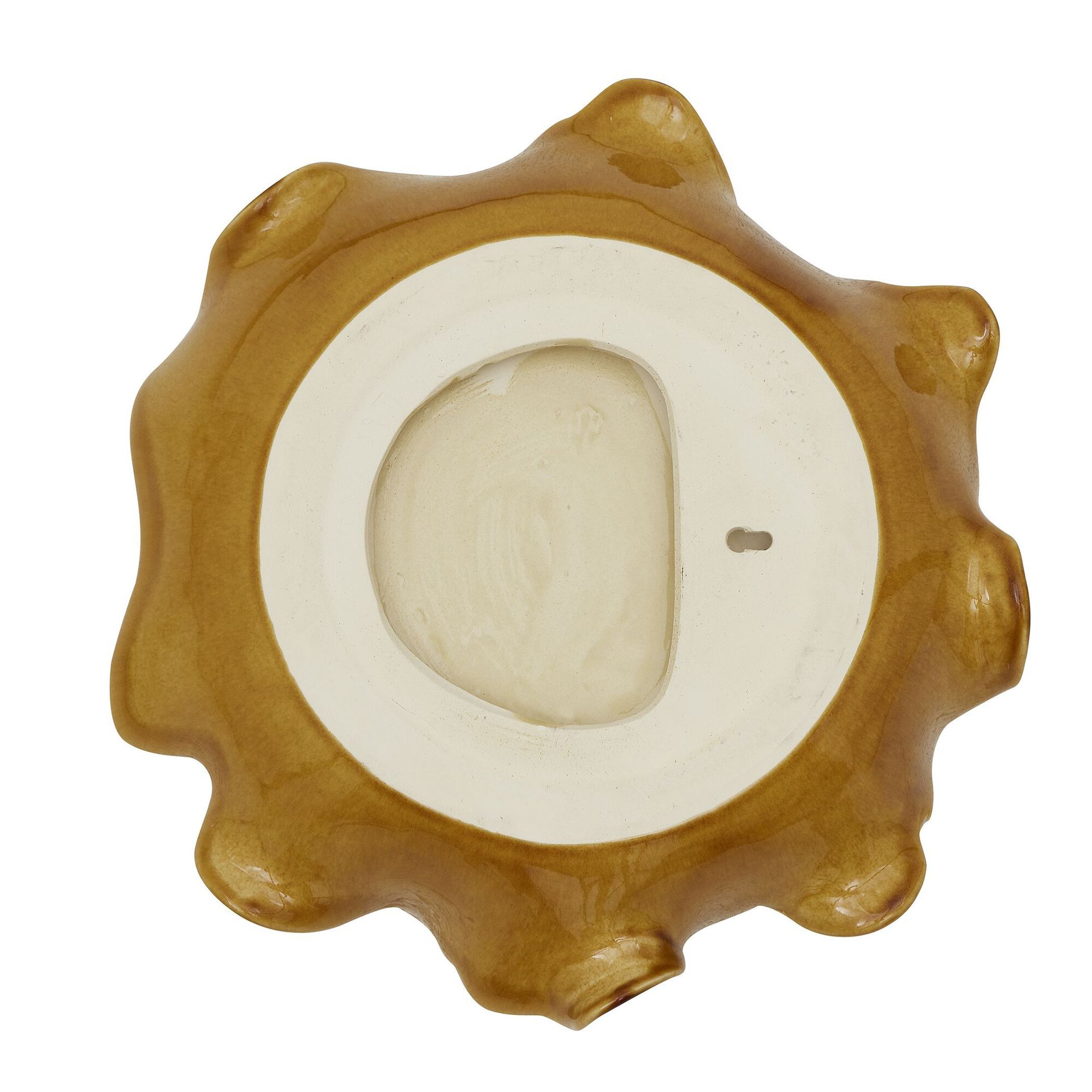 Golden Crest Ruffle Bowl,