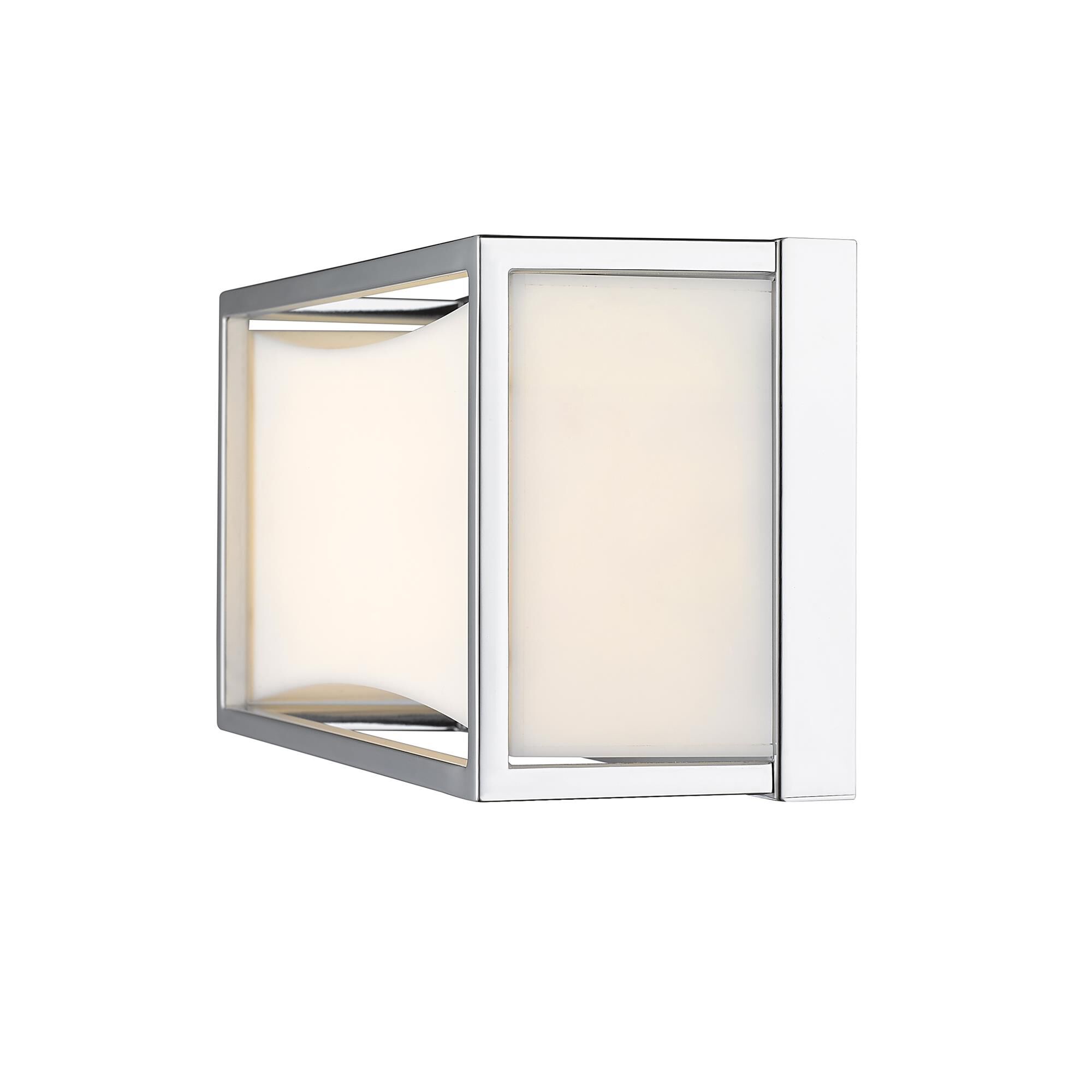 Shown in Chrome finish and Acrylic glass and Acrylic shade