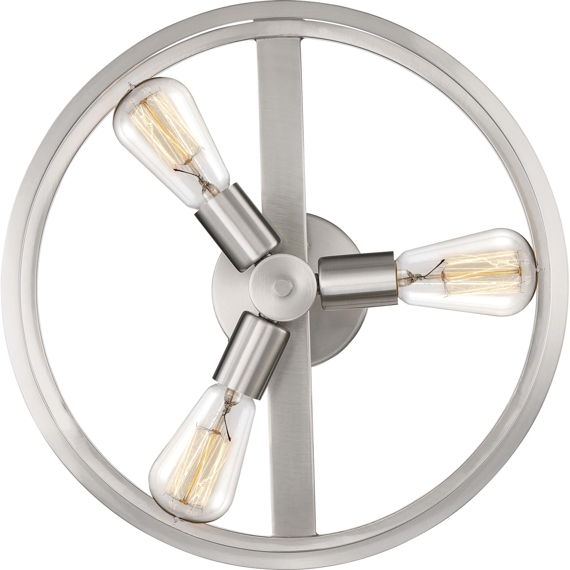 New Harbor 15 Inch 3 Light Semi Flush Mount by Quoizel