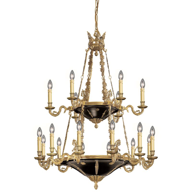 Vintage 32 Inch 18 Light Chandelier by Metropolitan Lighting