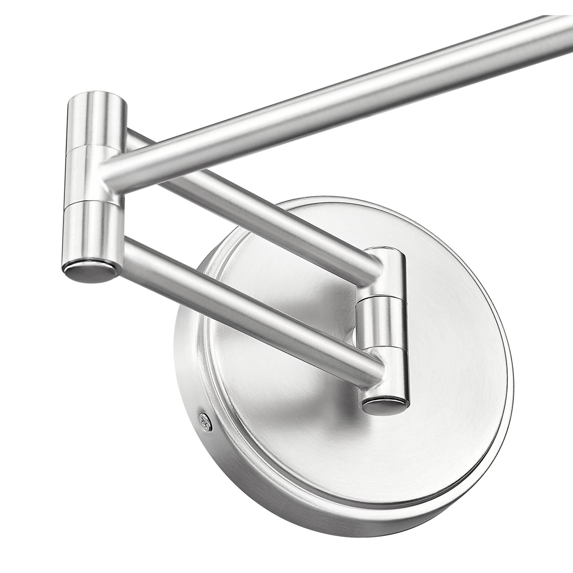 Shown in Brushed Nickel finish and White glass