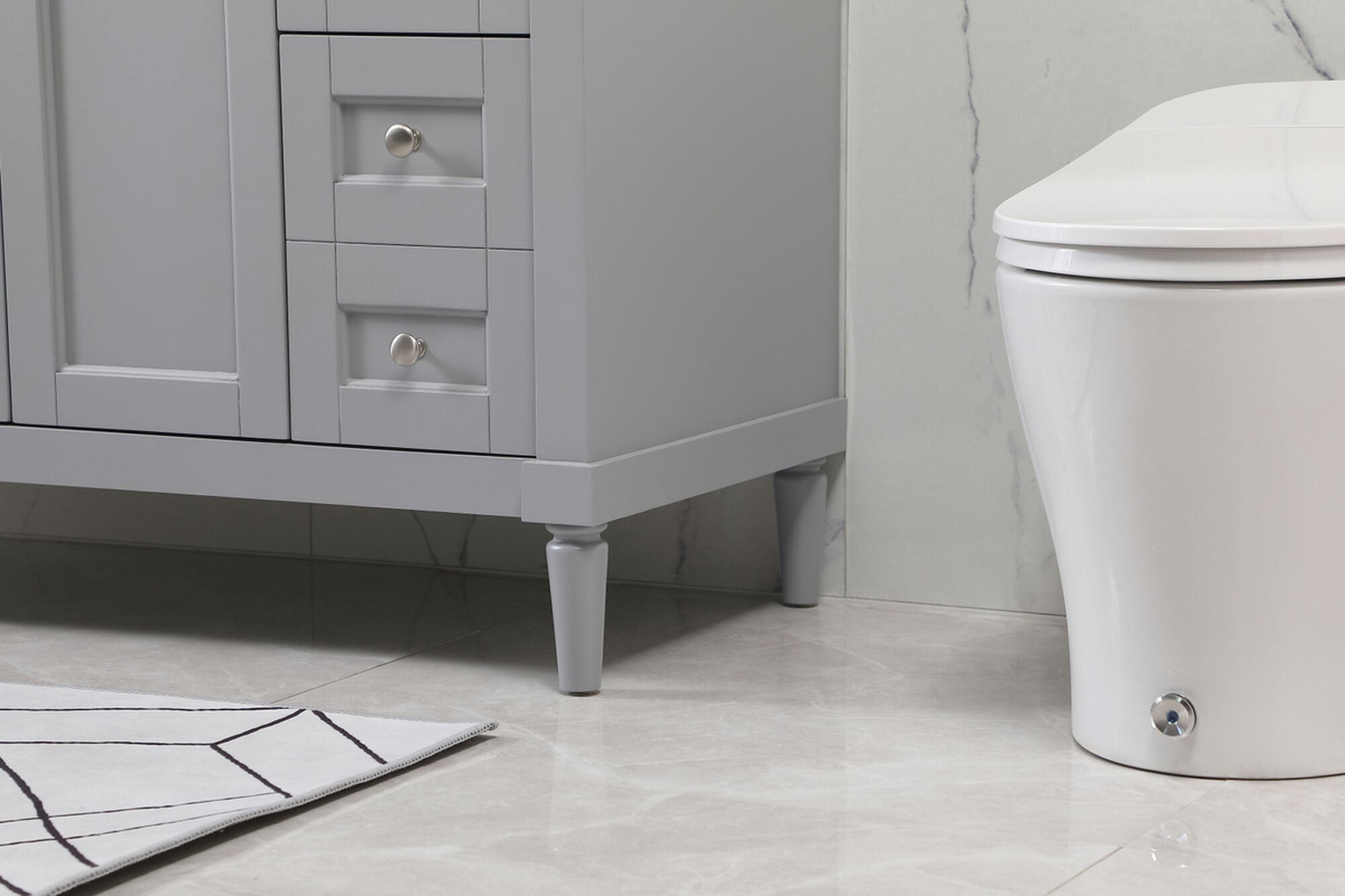 Shown in Grey finish and Backsplash accent