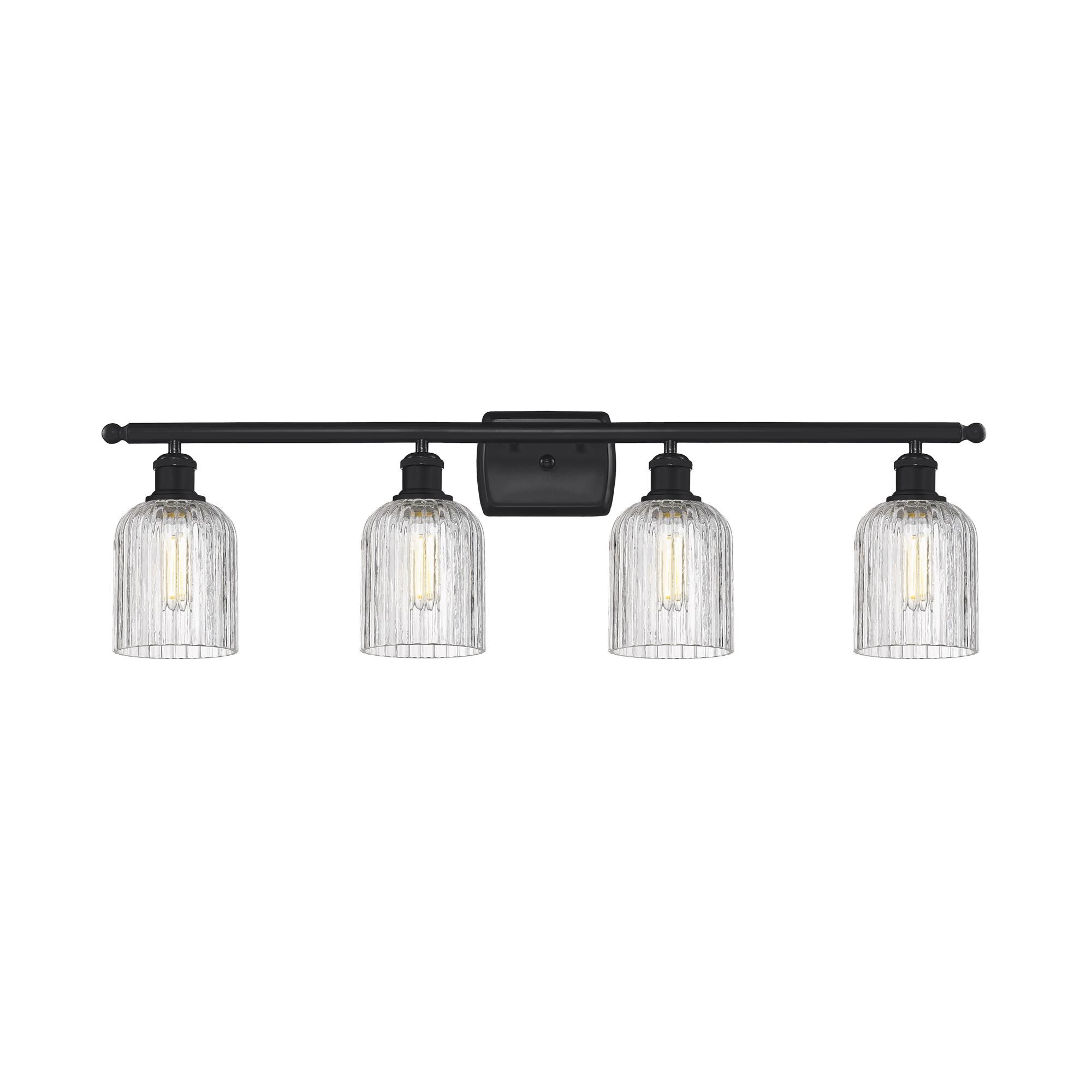 Shown in Matte Black finish and Clear glass