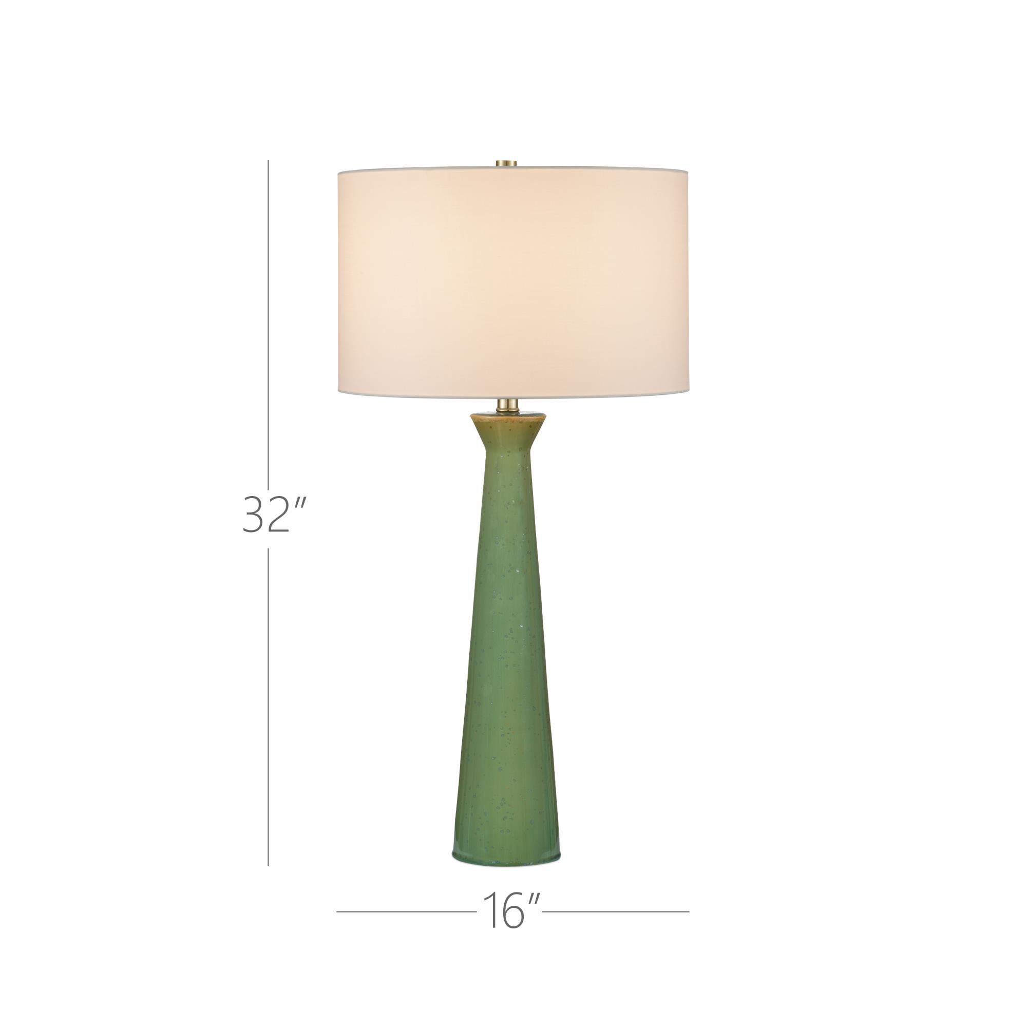 Shown in Green finish and Egg Shell Cotton Linen shade