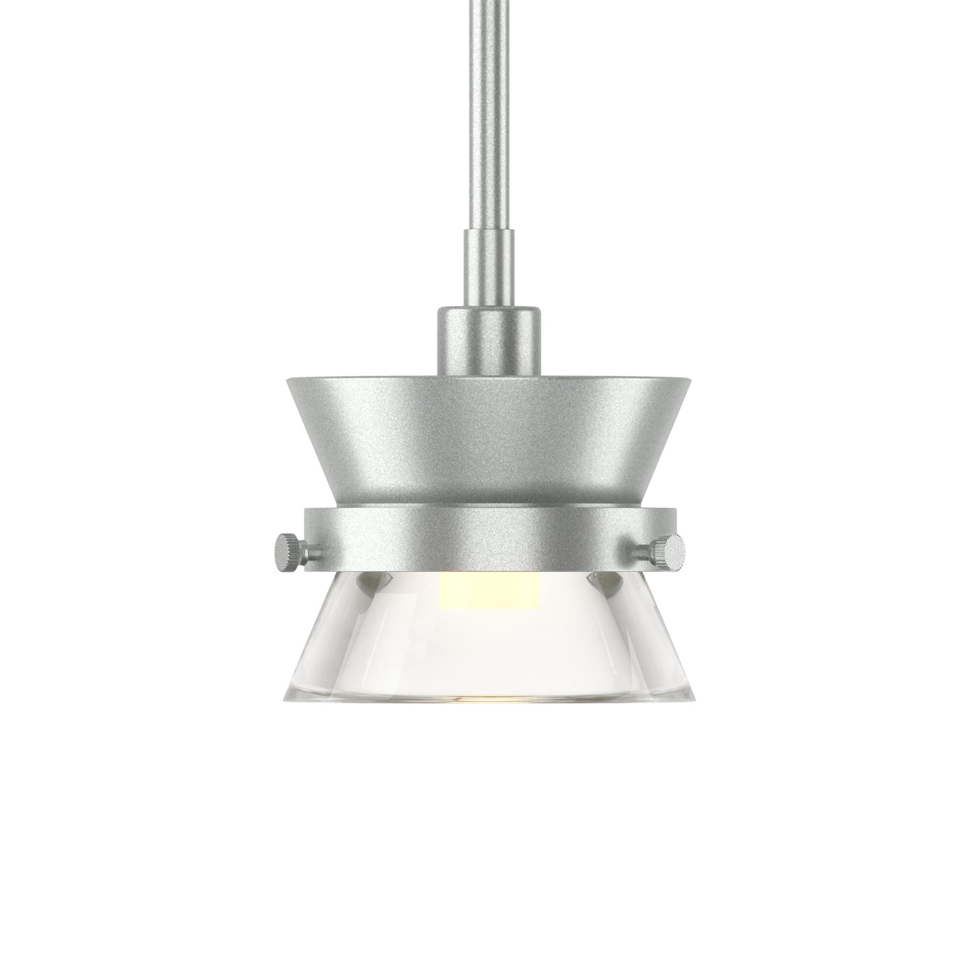 Shown in Vintage Platinum finish and Clear glass