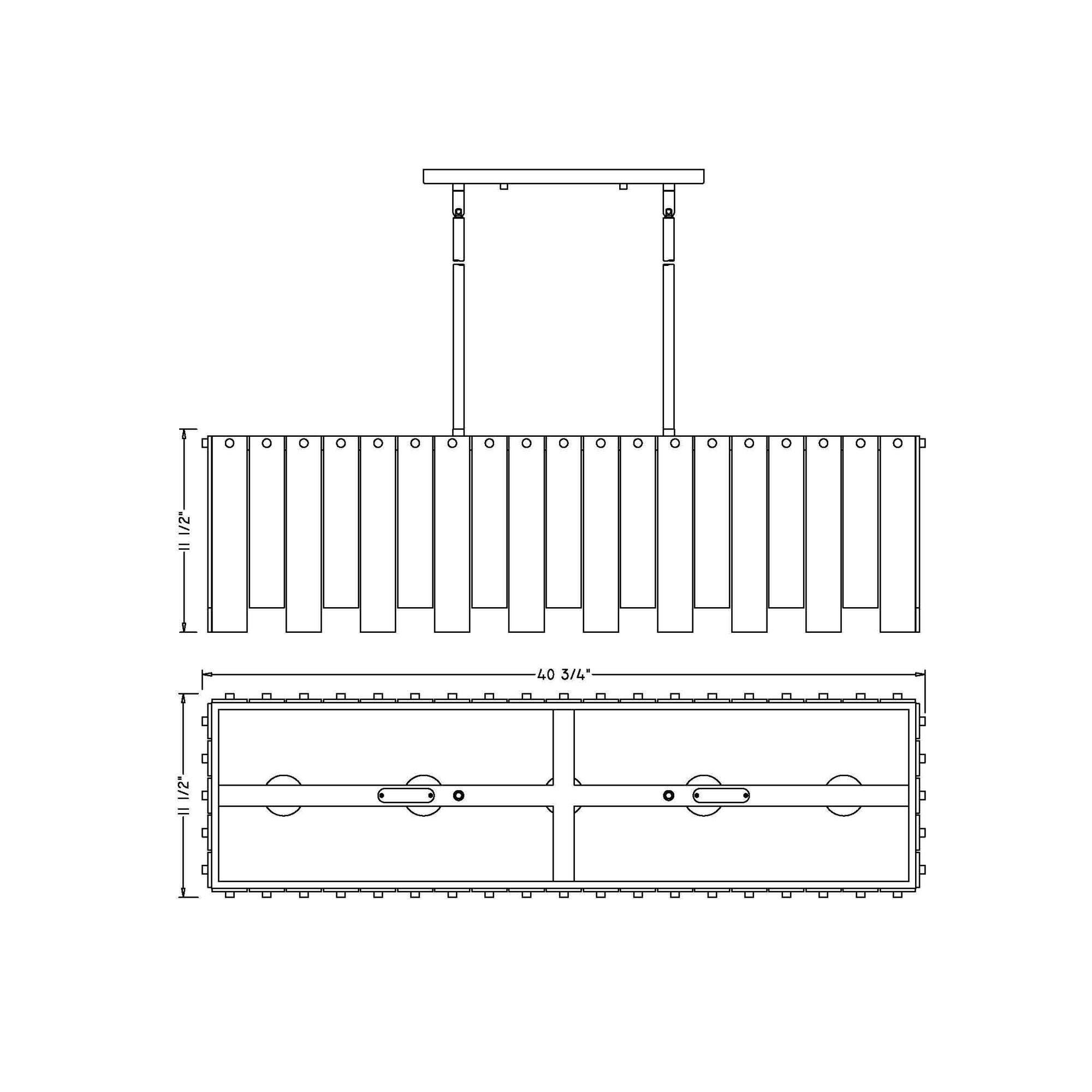 Viviana 40 Inch 5 Light Linear Suspension Light by Z-Lite