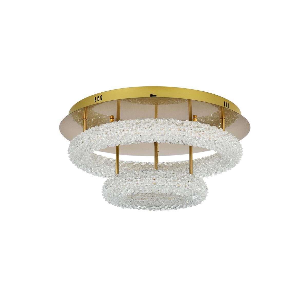 Shown in Satin Gold finish and Clear Royal Cut crystal