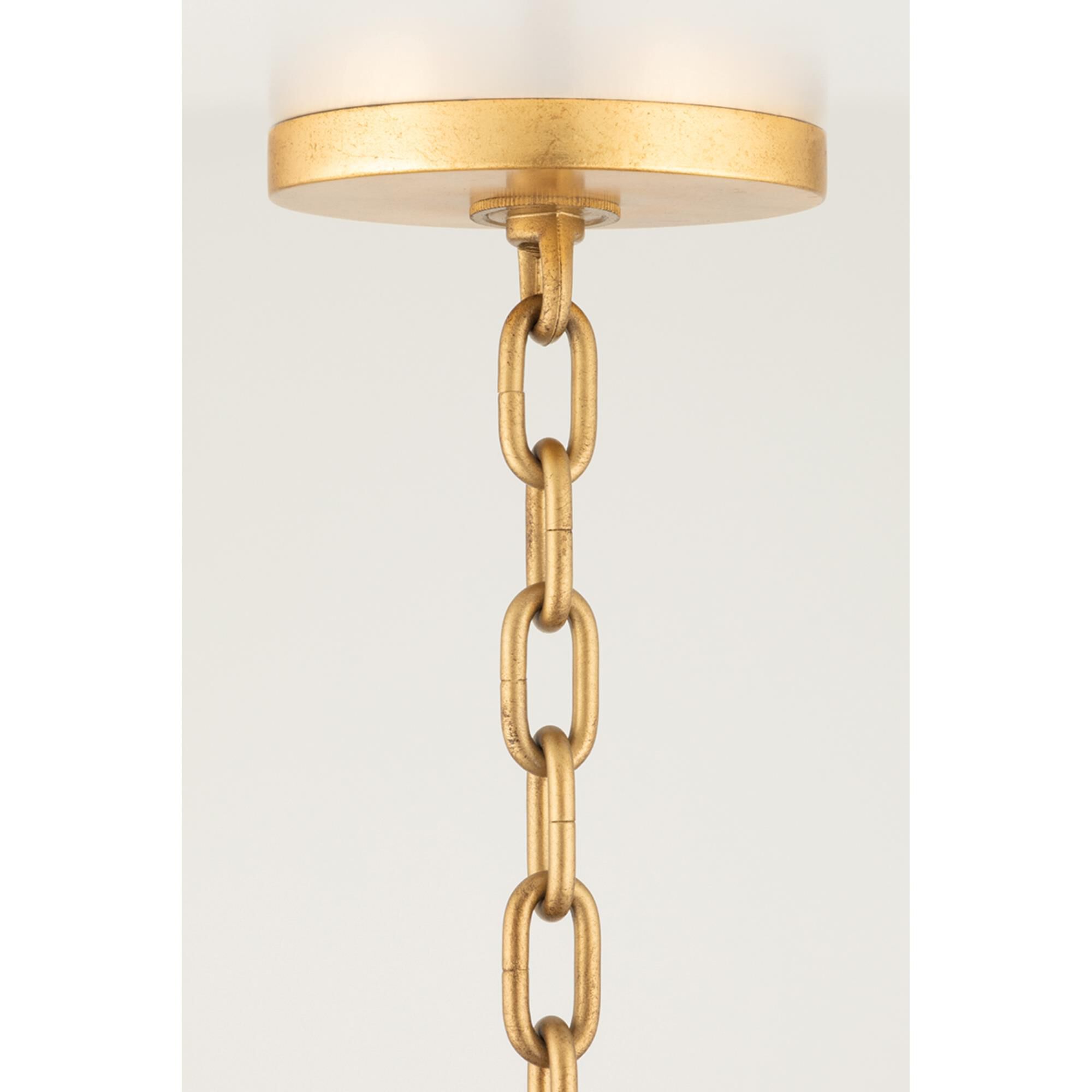 Shown in Vintage Gold Leaf finish and Natural shade