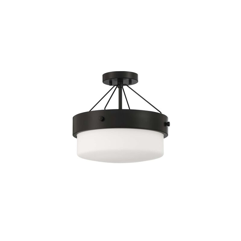 Oak Street 13 Inch 2 Light Semi Flush Mount by Craftmade