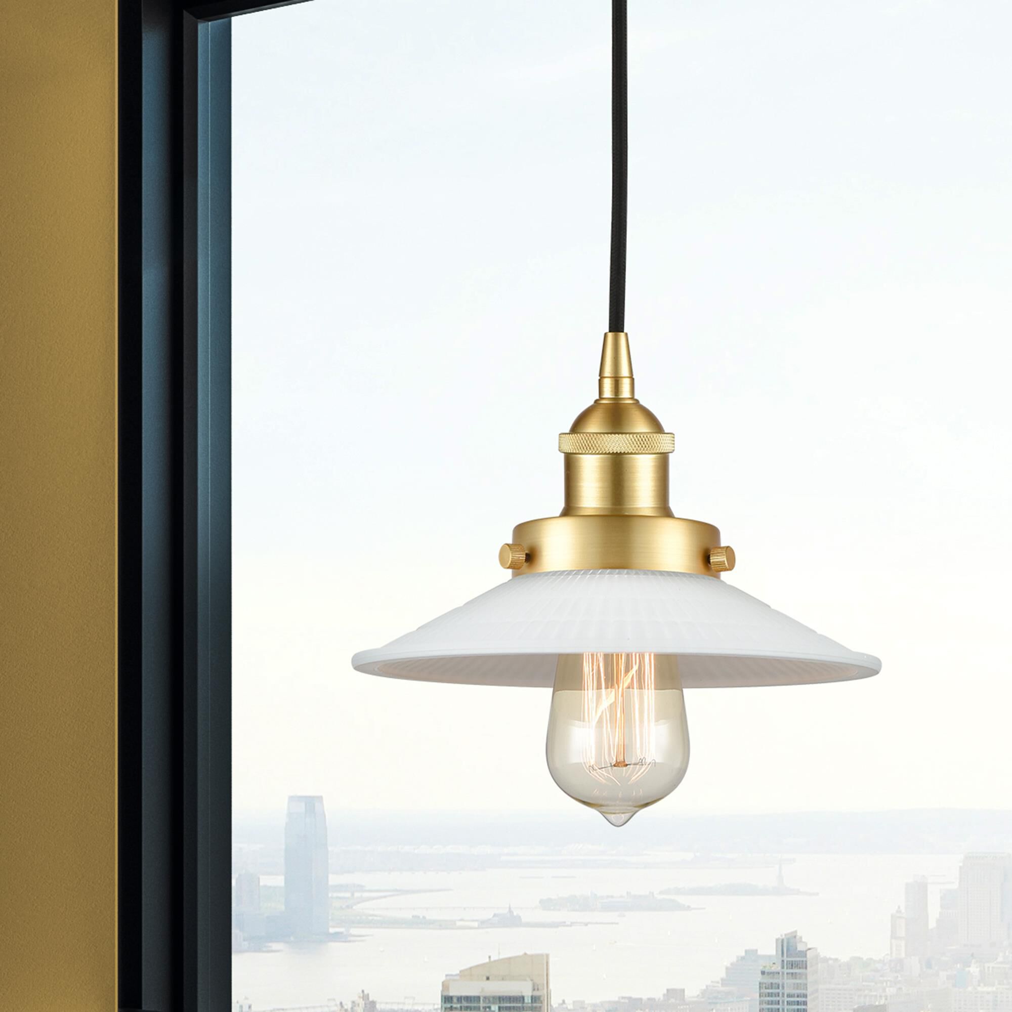 Bruno Marashlian Halophane 9 Inch Mini Pendant by Innovations Lighting