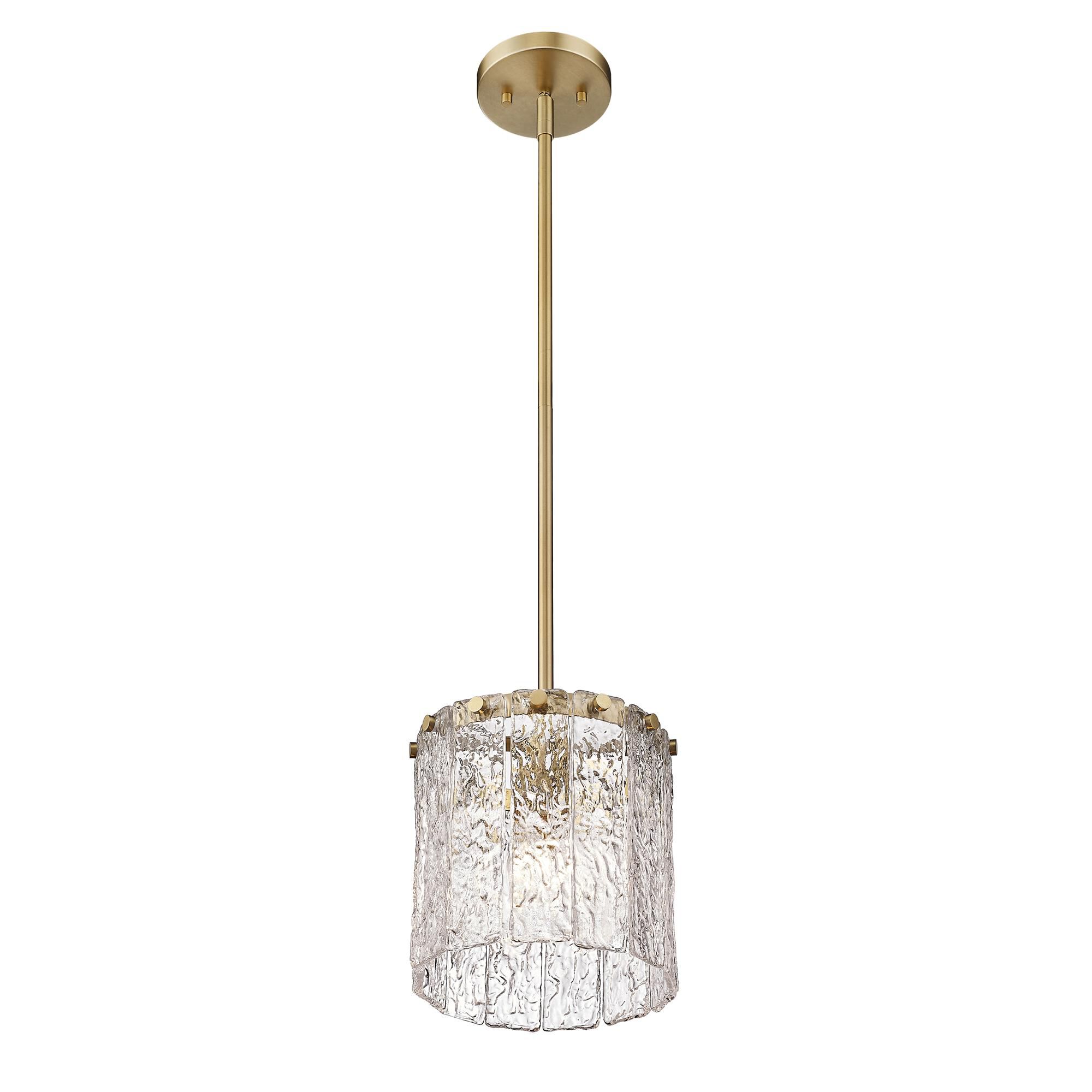 Shown in Modern Gold finish and Clear glass