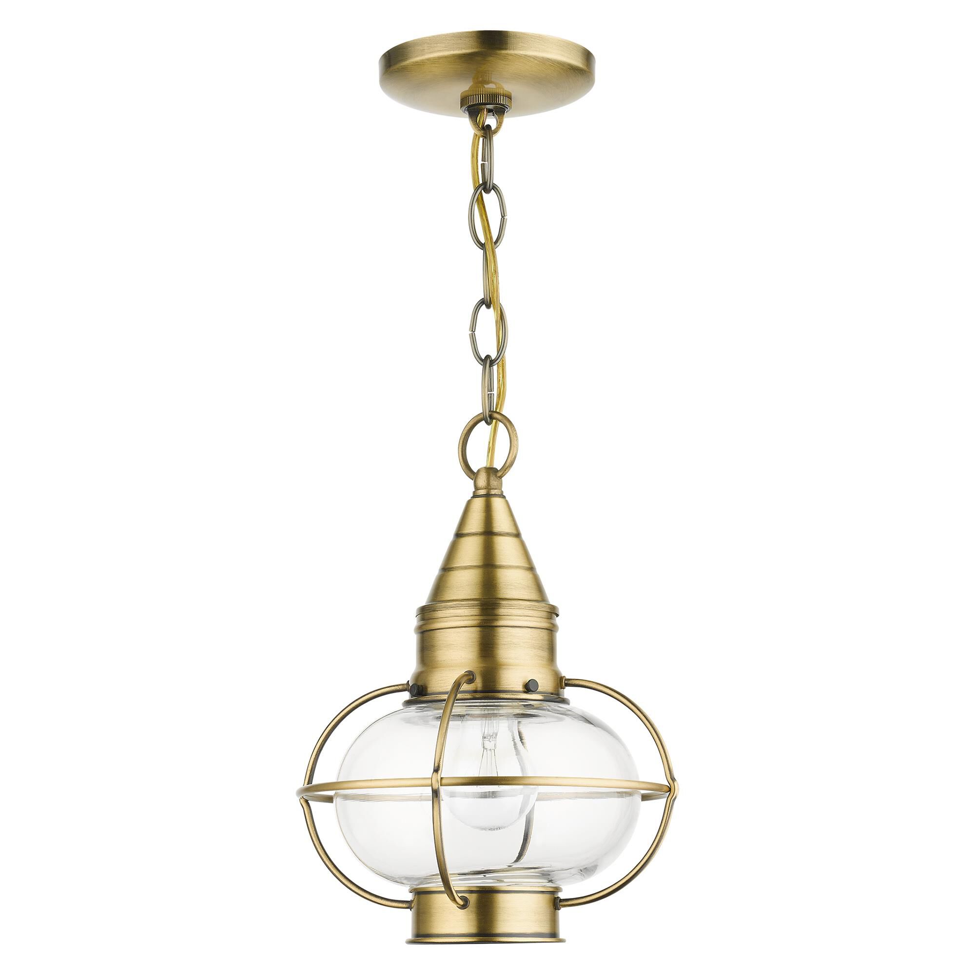 Livex Lighting Newburyport 11 Inch Tall Outdoor Hanging Lantern
