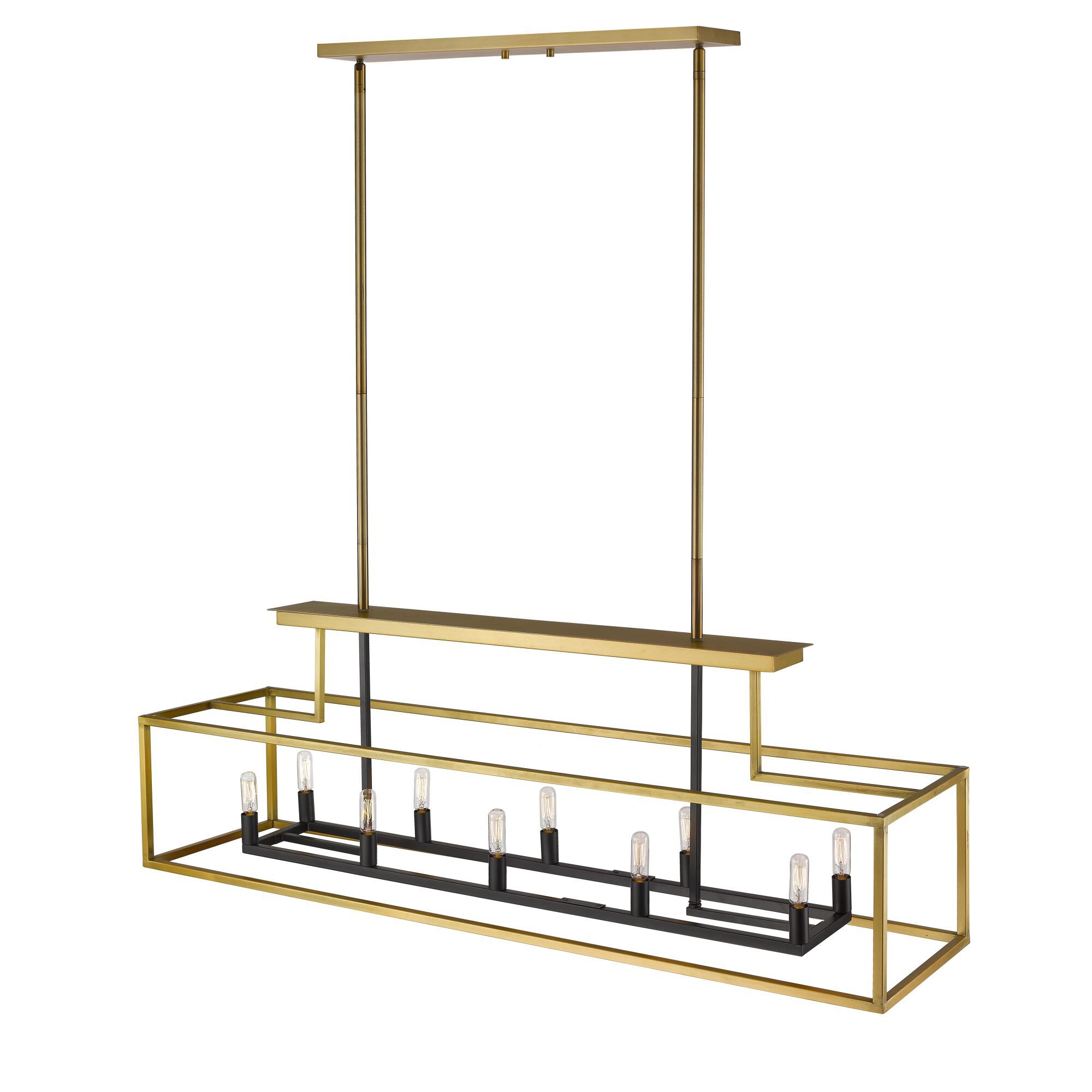 Quadra 50 Inch 10 Light Linear Suspension Light by Z-Lite