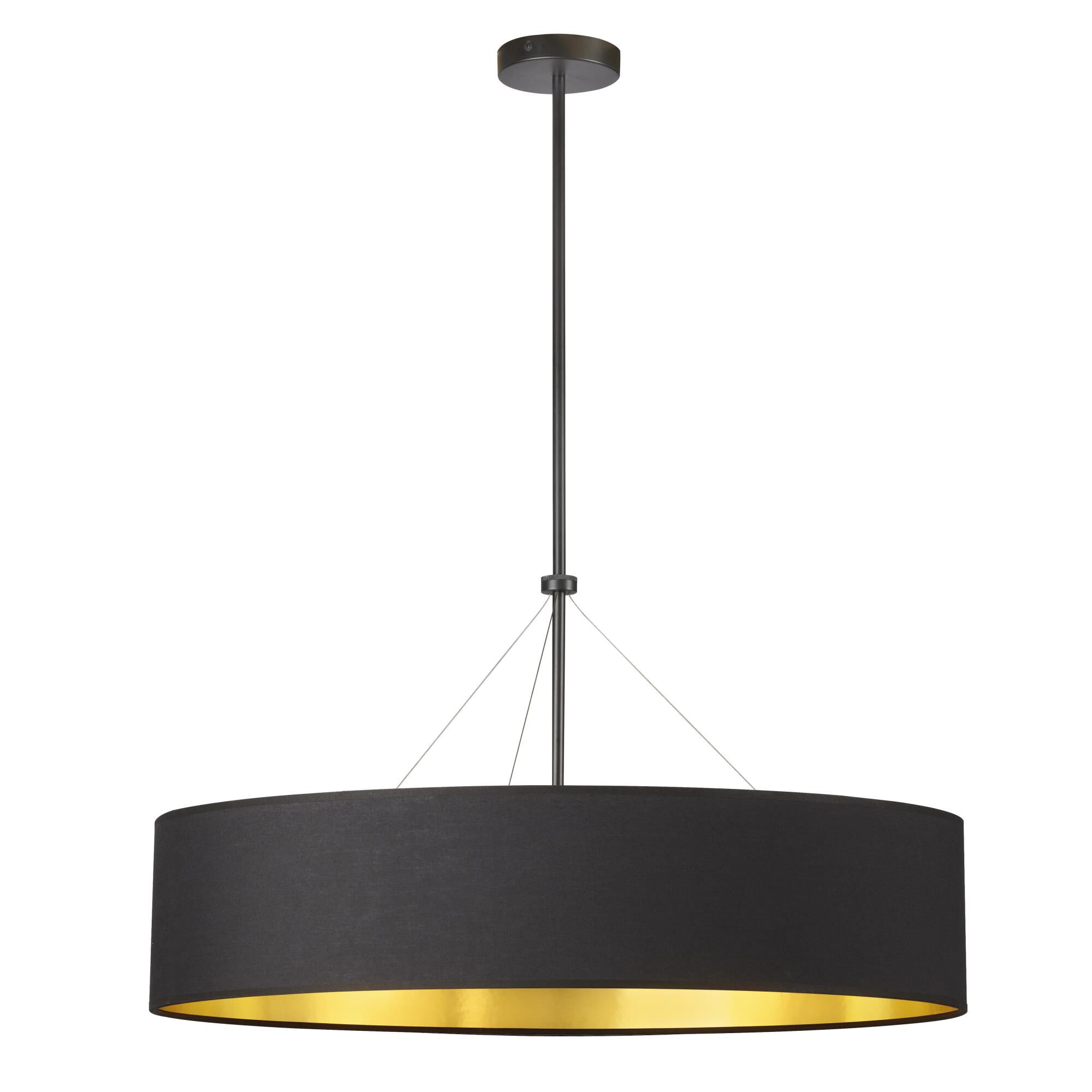 Shown in Black finish and Black And Gold shade