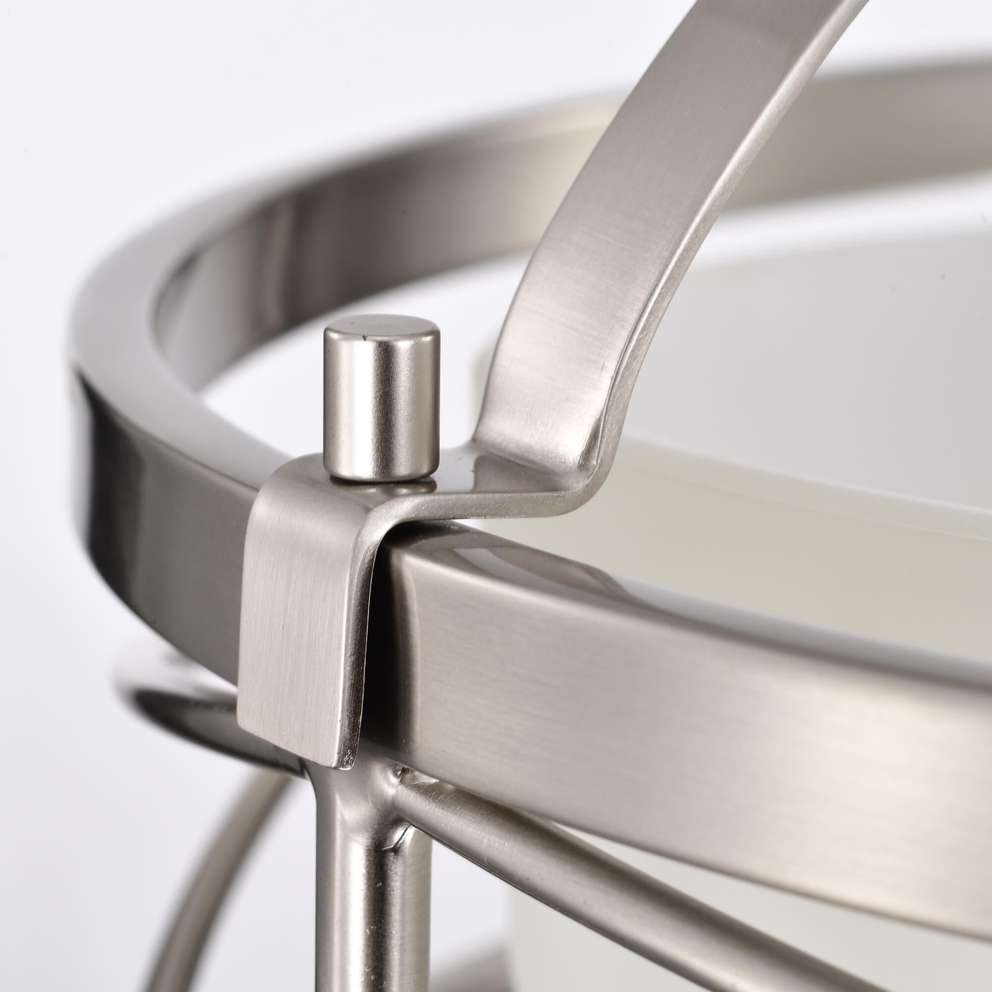 Shown in Brushed Nickel finish and Etched Opal glass