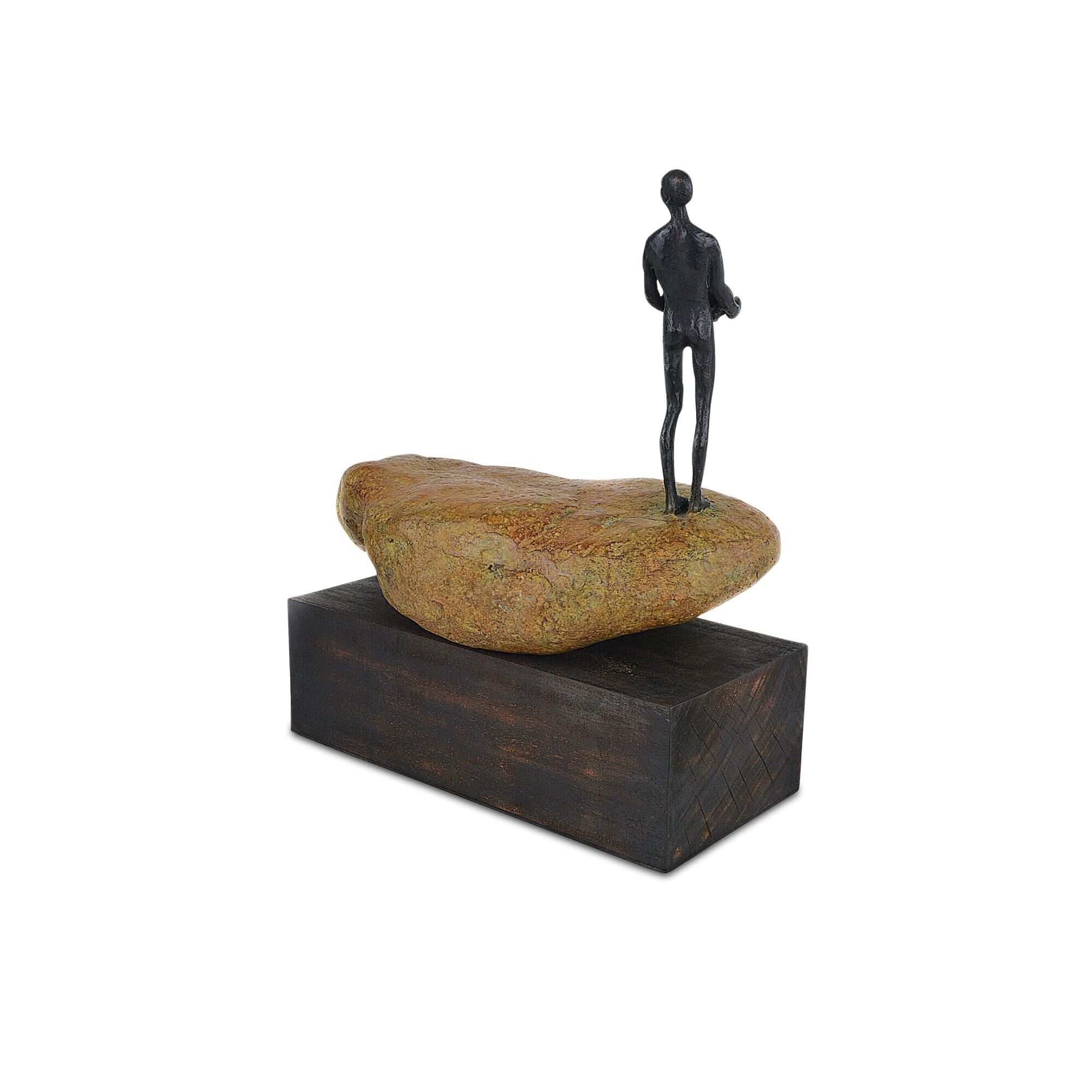Man On Rock Sculpture by Currey and Company