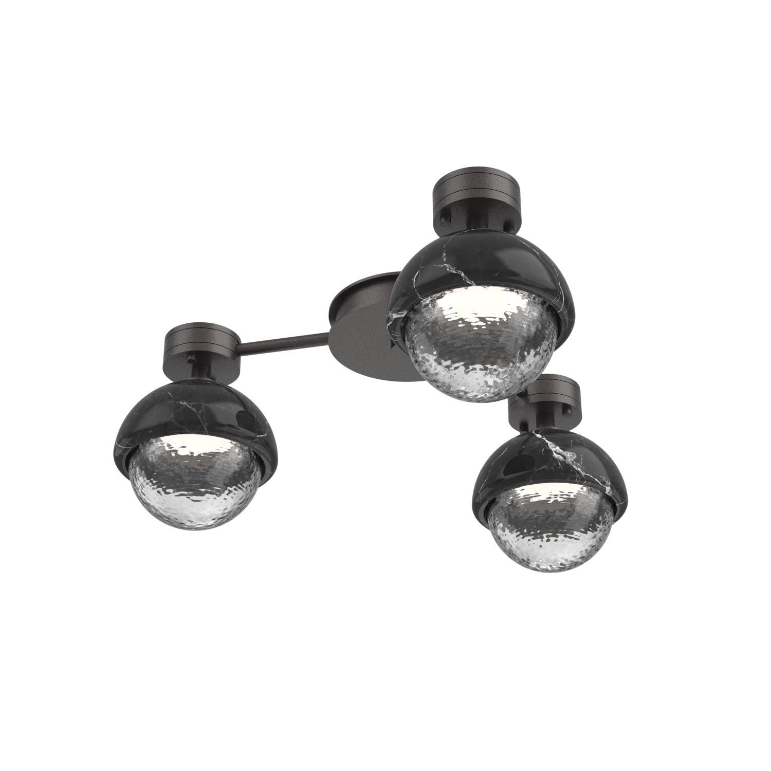 Shown in Graphite finish and Clear glass and Black Marble accent