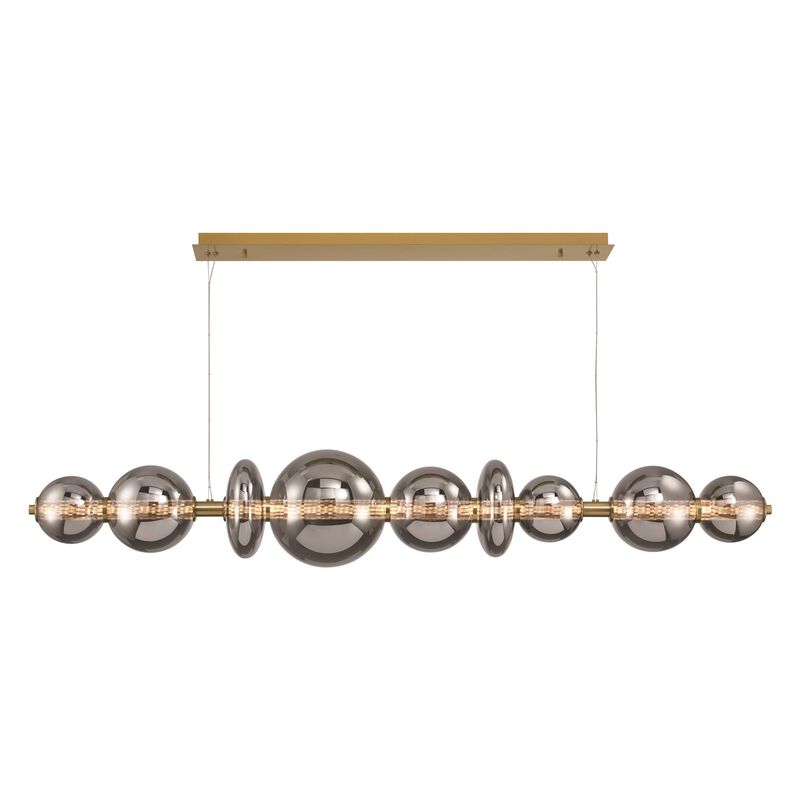 Atomo Large Linear Chandelier by Eurofase Lighting
