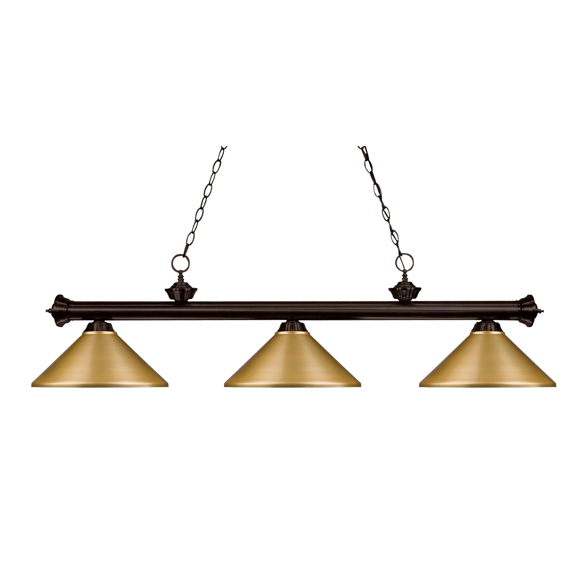 Shown in Bronze finish and Steel glass and Steel shade