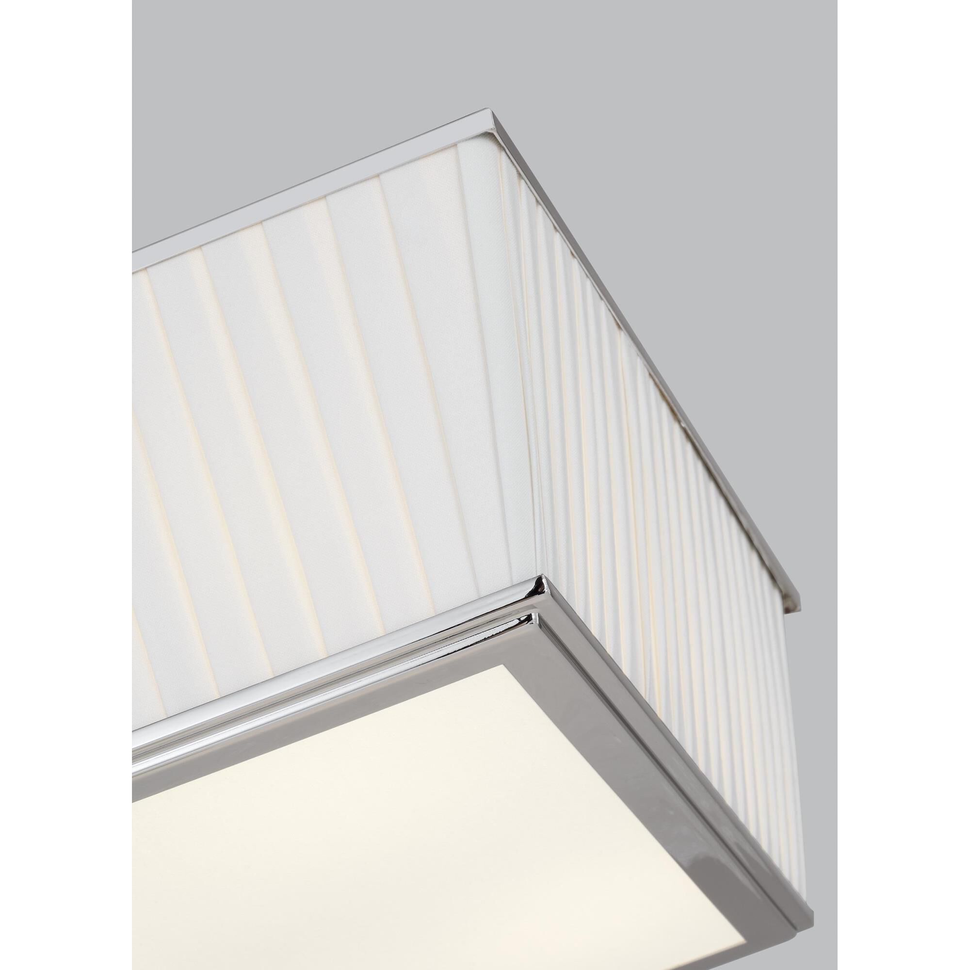 Shown in Polished Nickel finish and Milk White glass