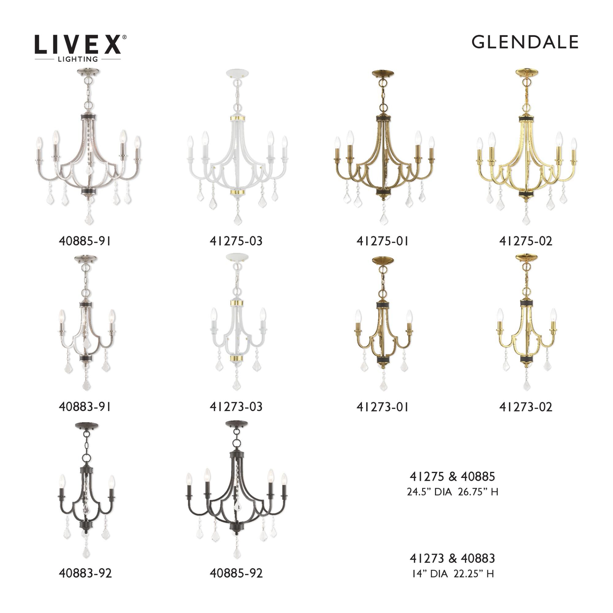 Glendale 5 Light Chandelier by Livex Lighting