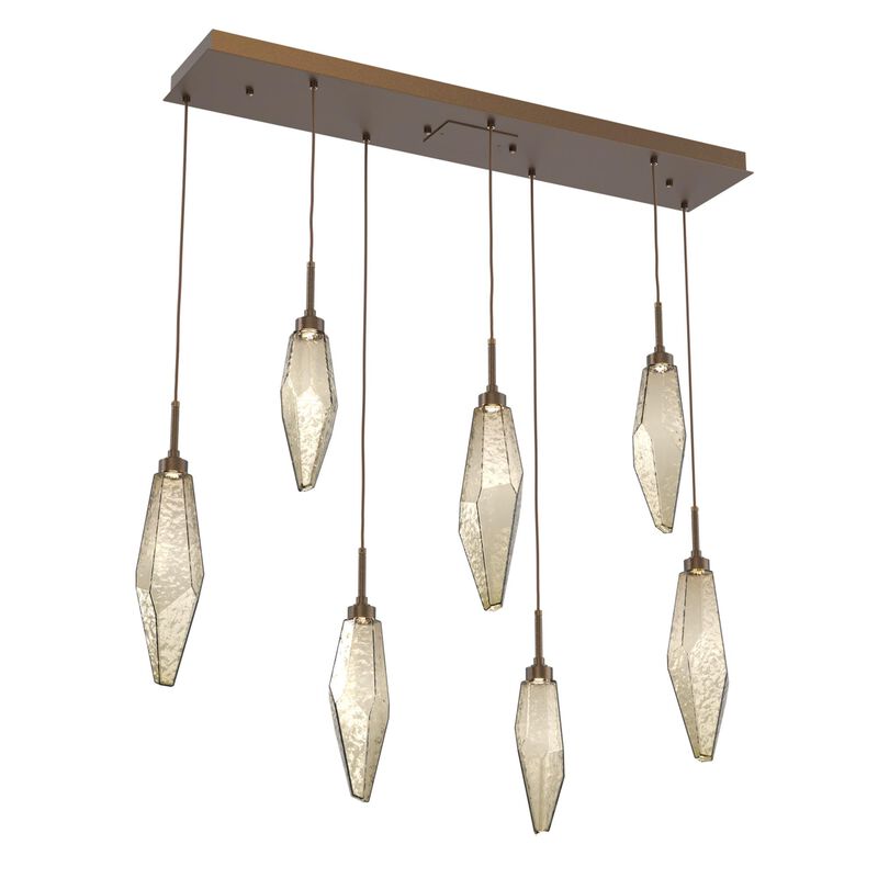 Rock Crystal 44 Inch 7 Light LED Linear Suspension Light by Hammerton Studio