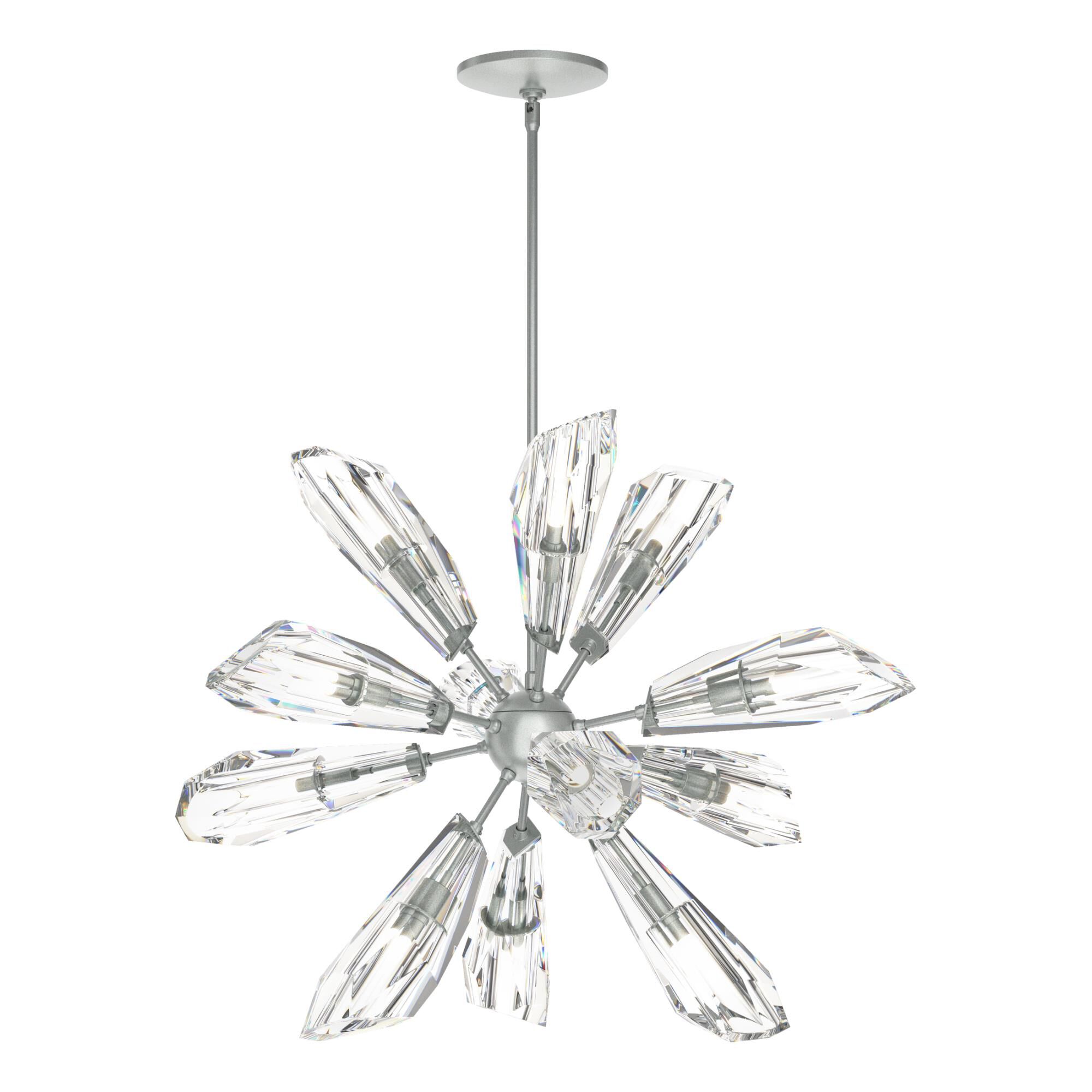 Shown in Vintage Platinum finish and Clear crystal and Clear Crystal shade