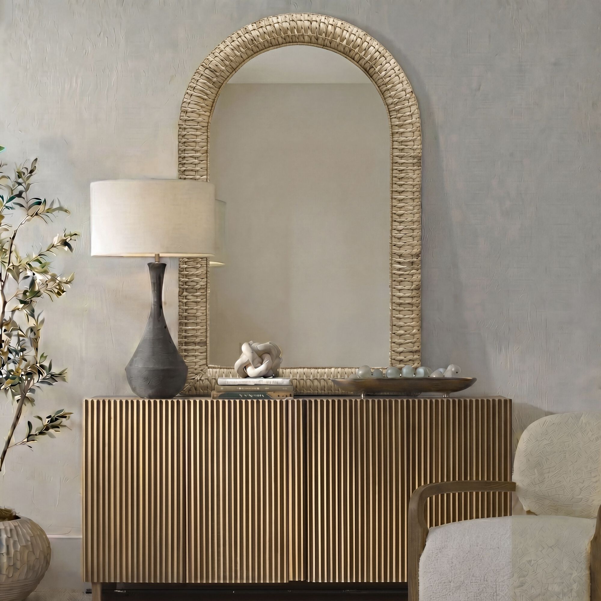 Twisted Large Decorative Mirror,