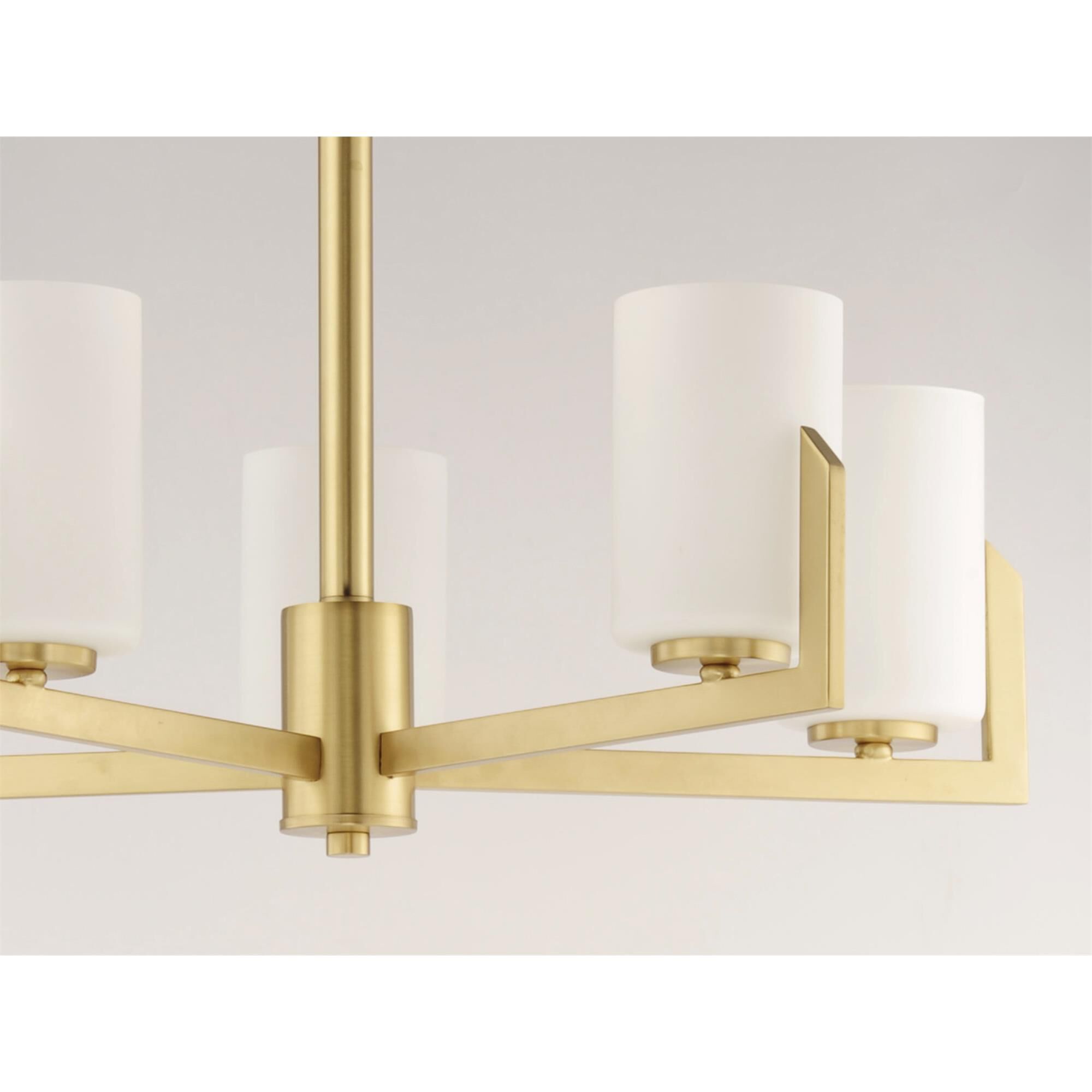 Shown in Satin Brass finish and Satin White glass