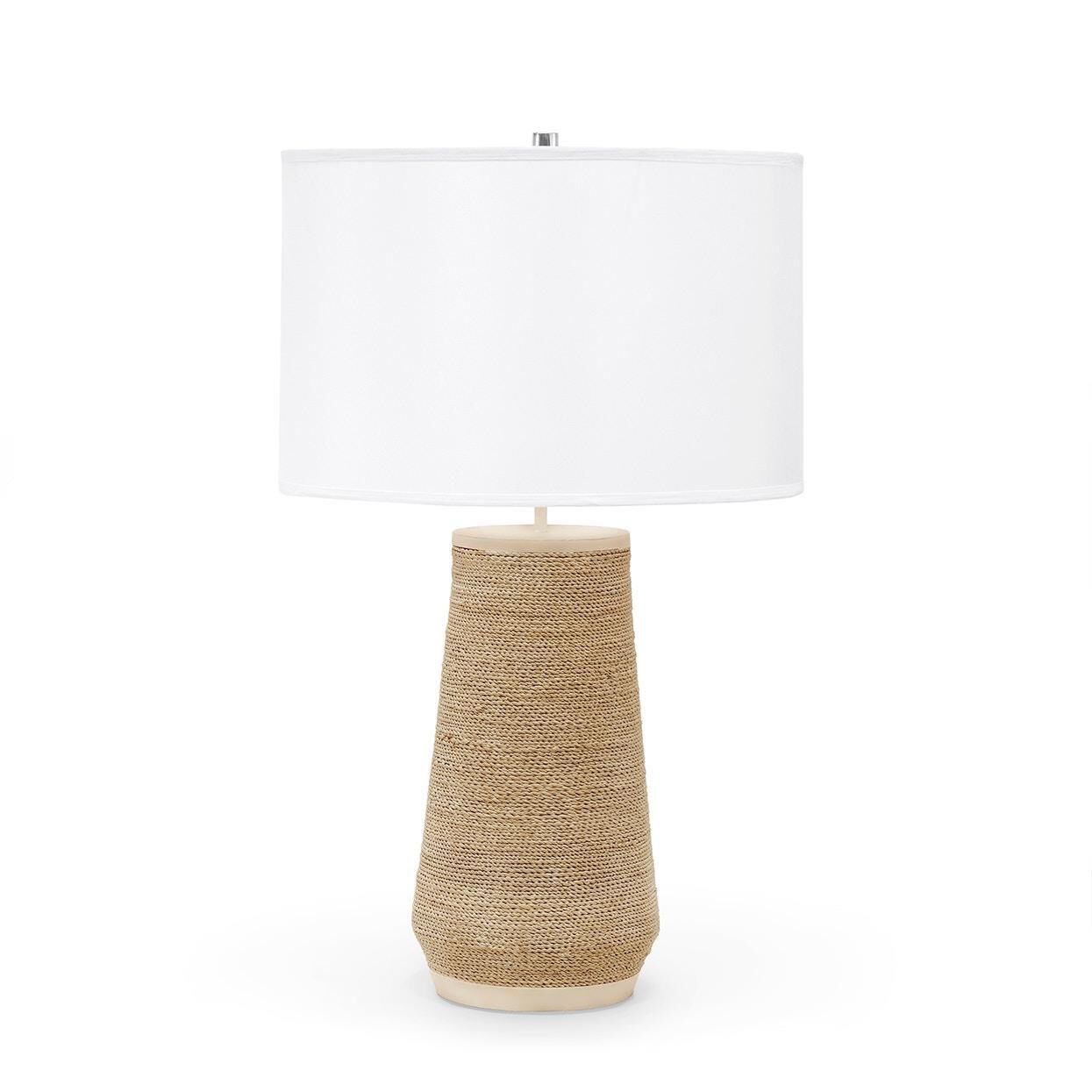 Shown in Nickel  finish and Soft White Silk Drum  shade