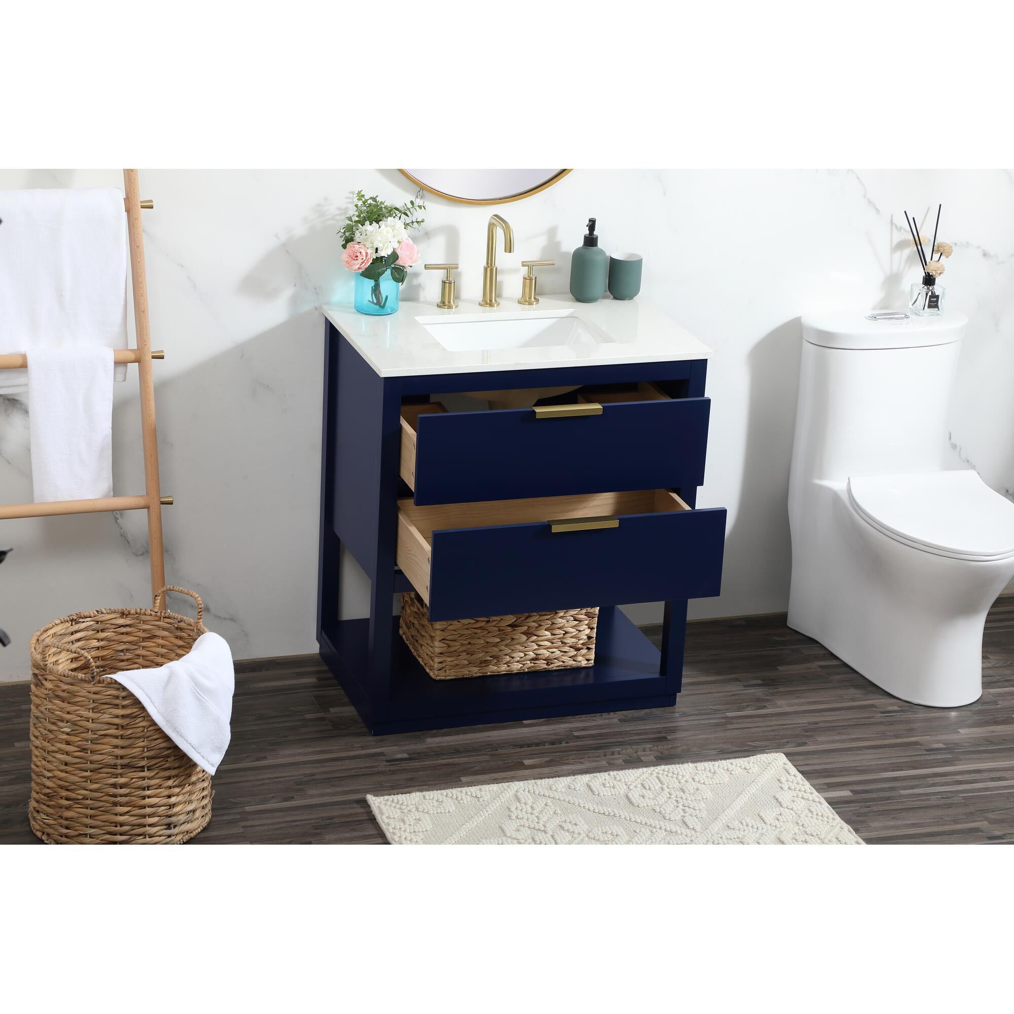 Shown in Blue finish