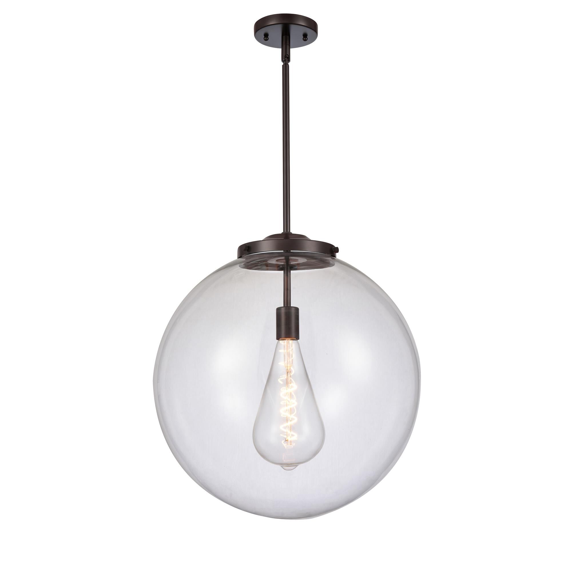 Shown in Oil Rubbed Bronze finish and Clear Beacon glass