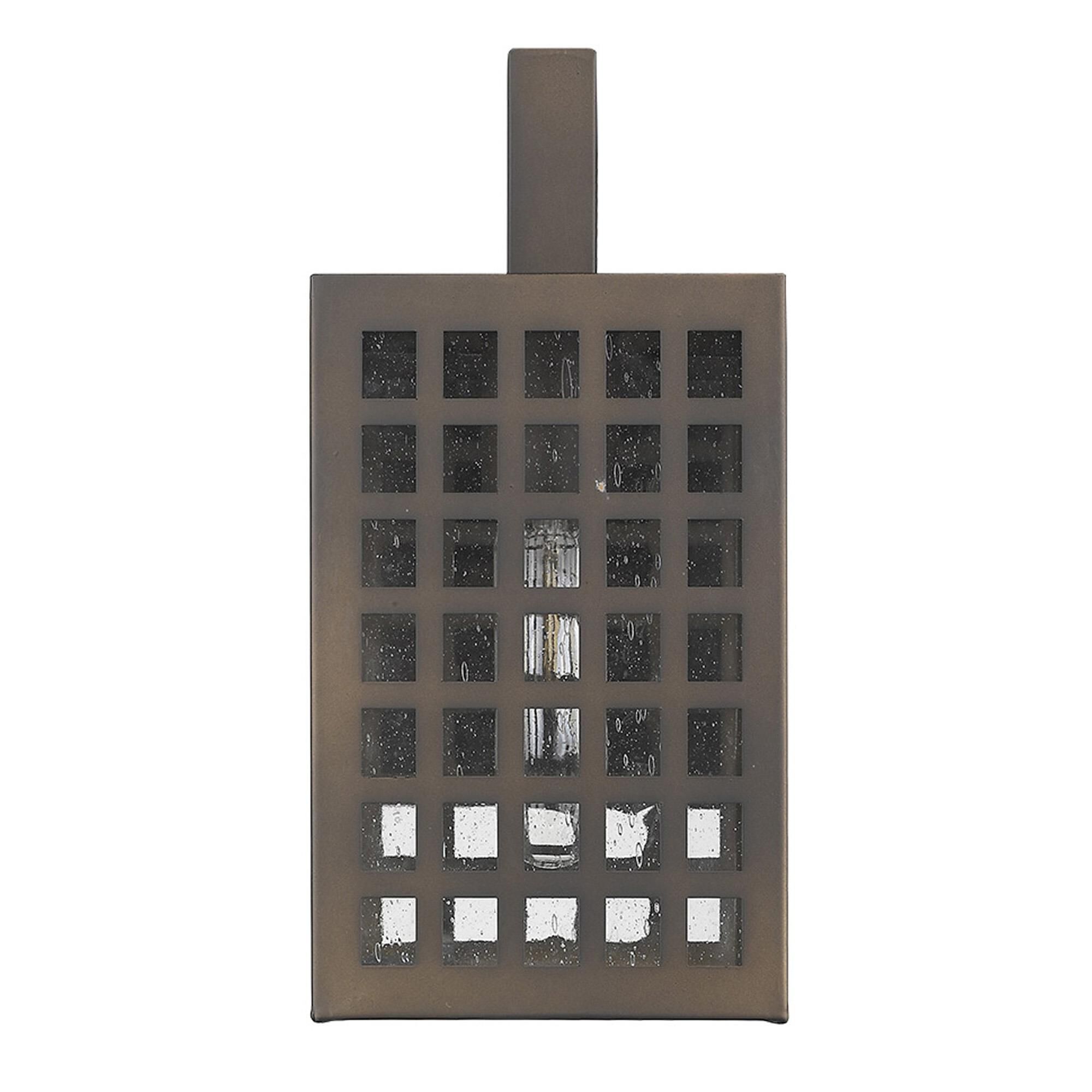 Shown in Oil-Rubbed Bronze finish and Clear glass and Clear, Seedy Glass Panes shade