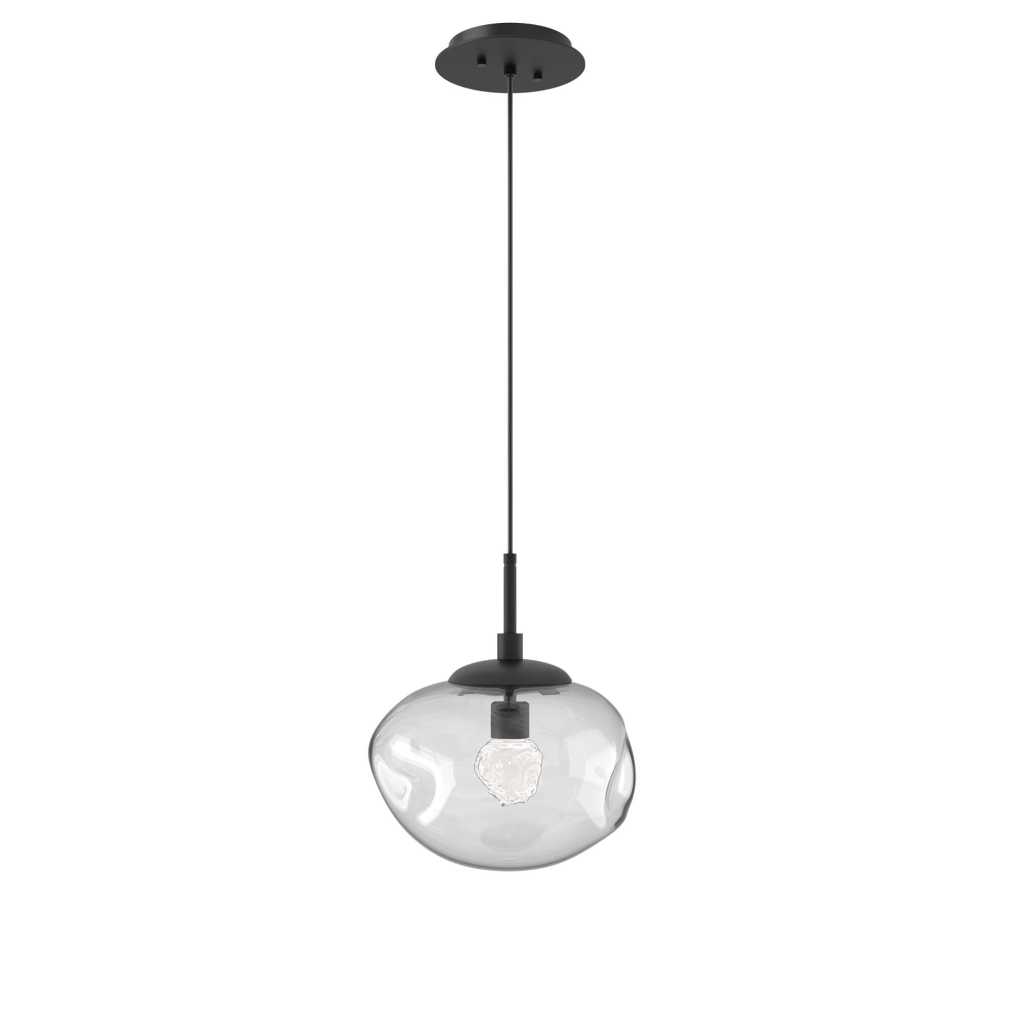 Shown in Matte Black finish and Floret Inner Clear Outer glass